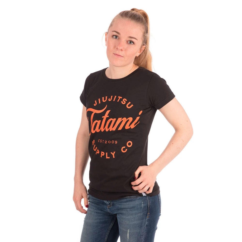 Tatami T-Shirt, Damen, Classic, Logo, schwarz, S