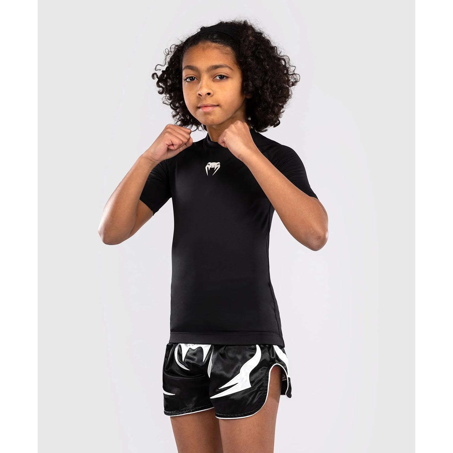 VENUM Rashguard, S/S, Kids, Contender, black, 14 J