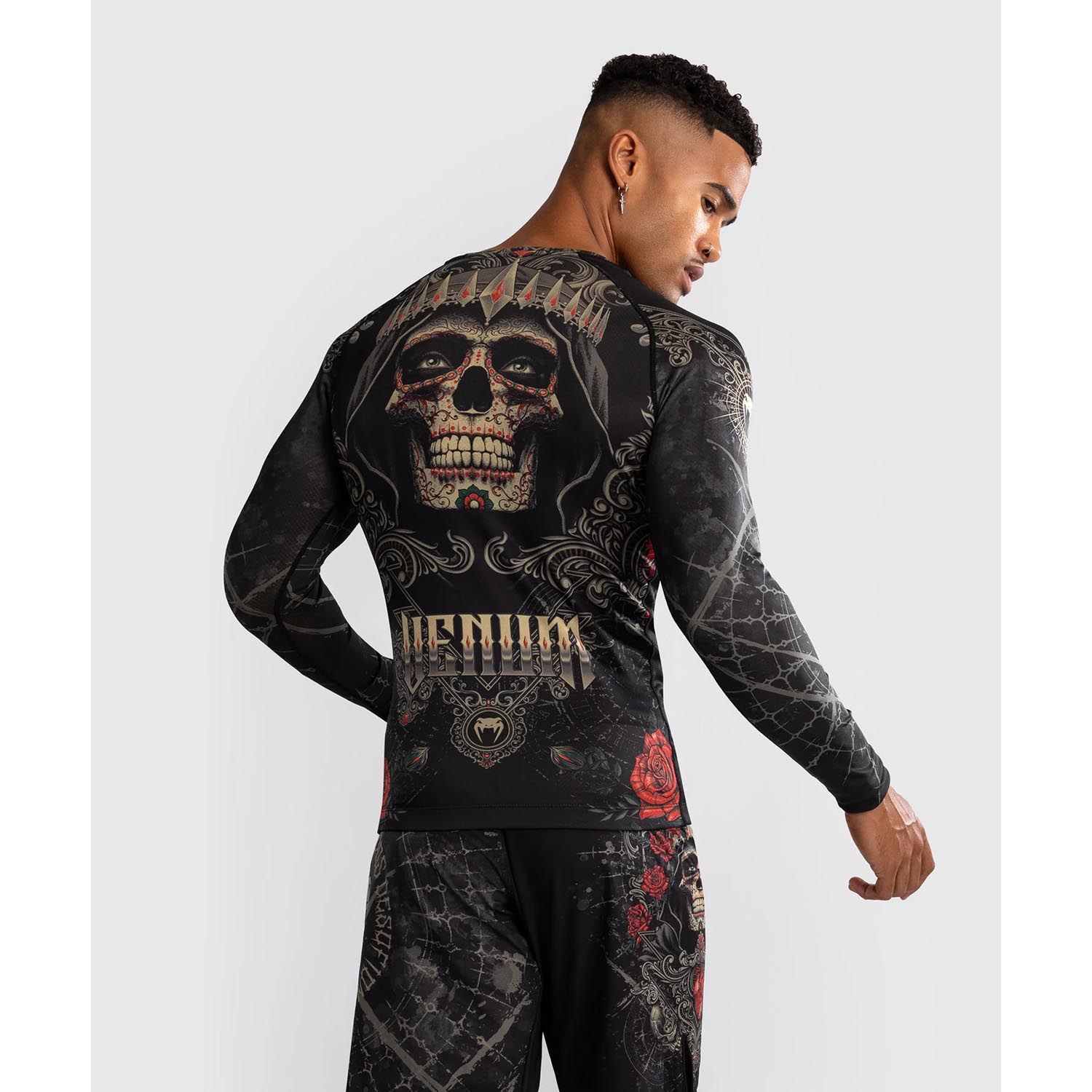 VENUM Rashguard, L/S, Santa Muerte 5.0, black-gold, XXL