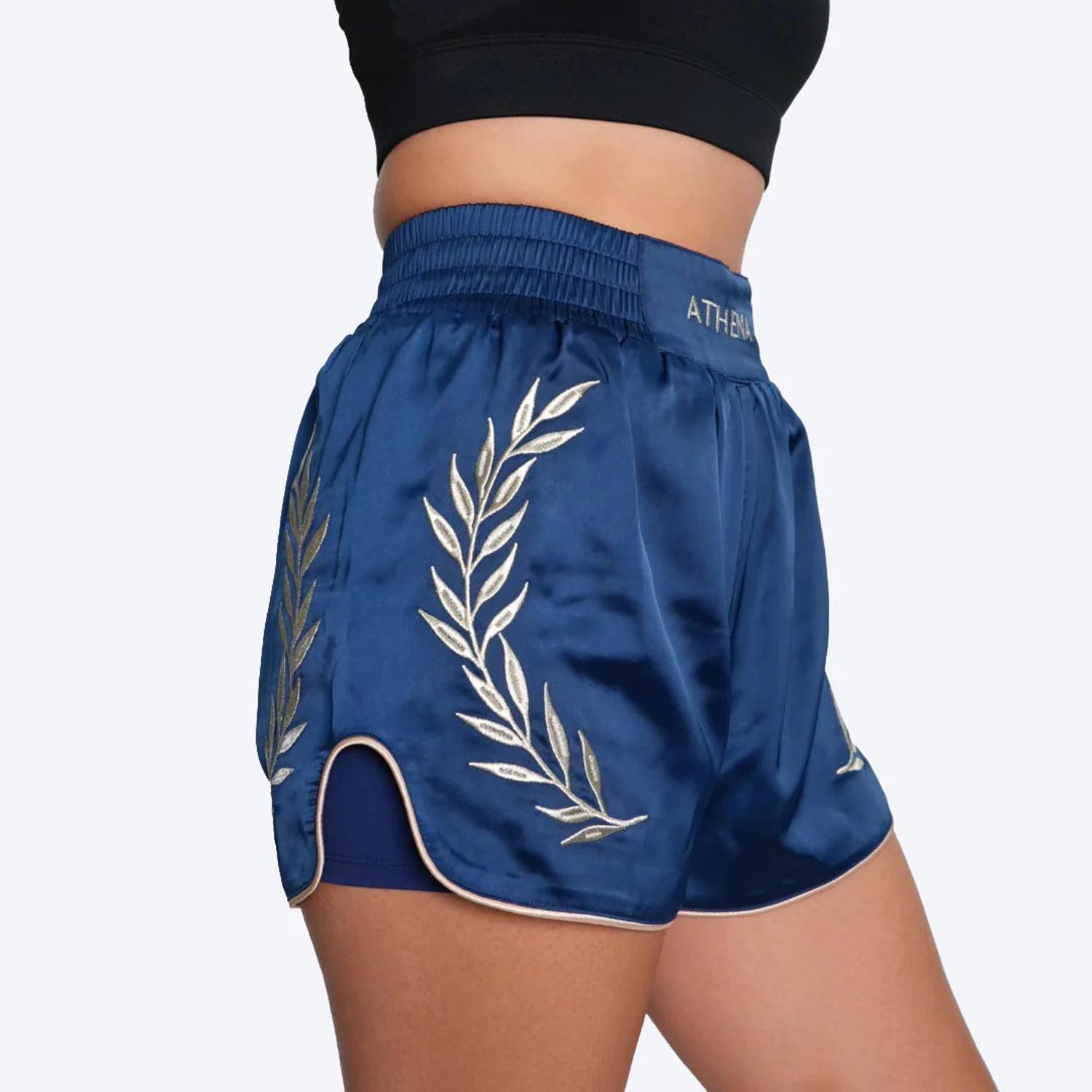 ATHENA Muay Thai Shorts, Women, Athena, navy-gold, XL