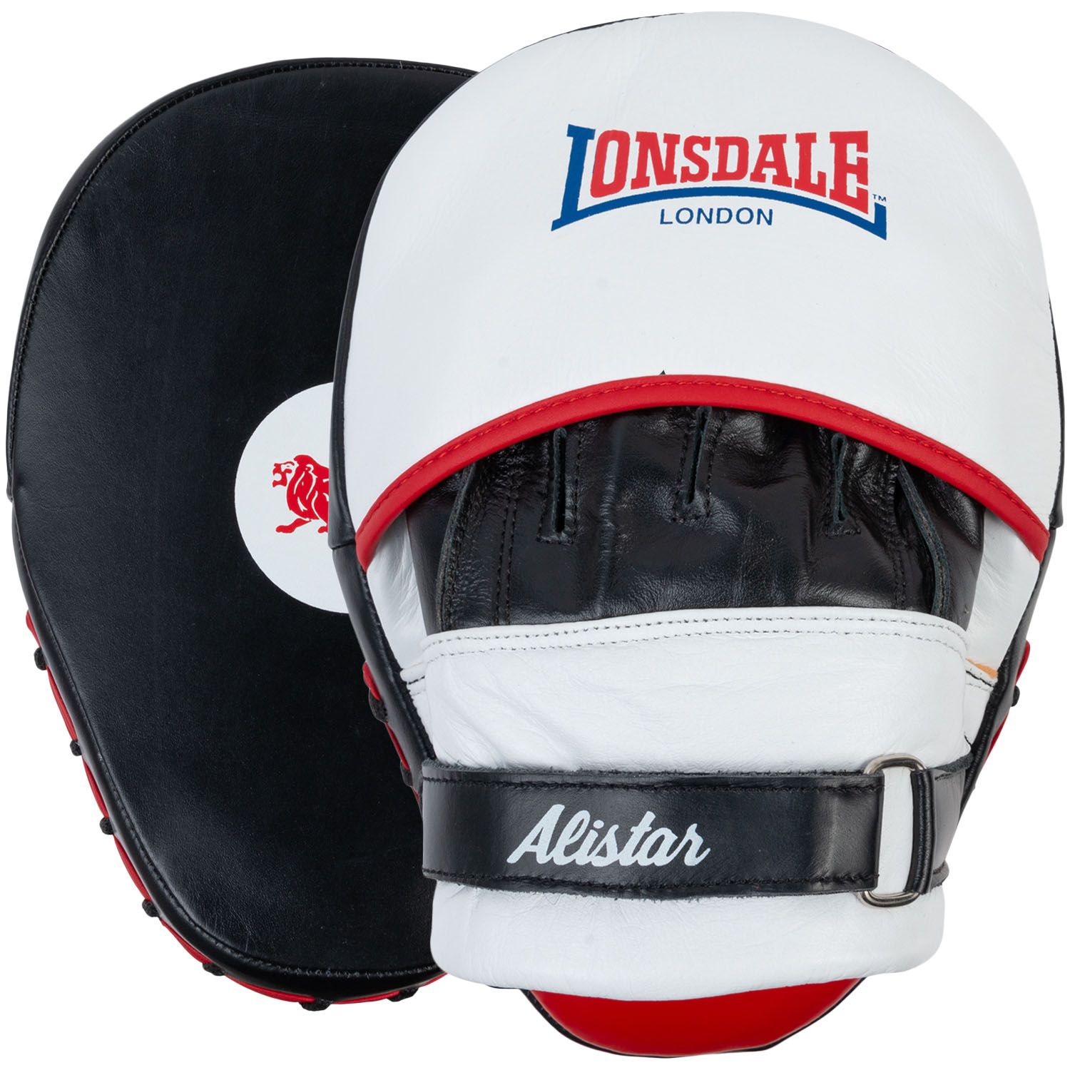 Lonsdale Focus Mitts, Alistar, black-white-red