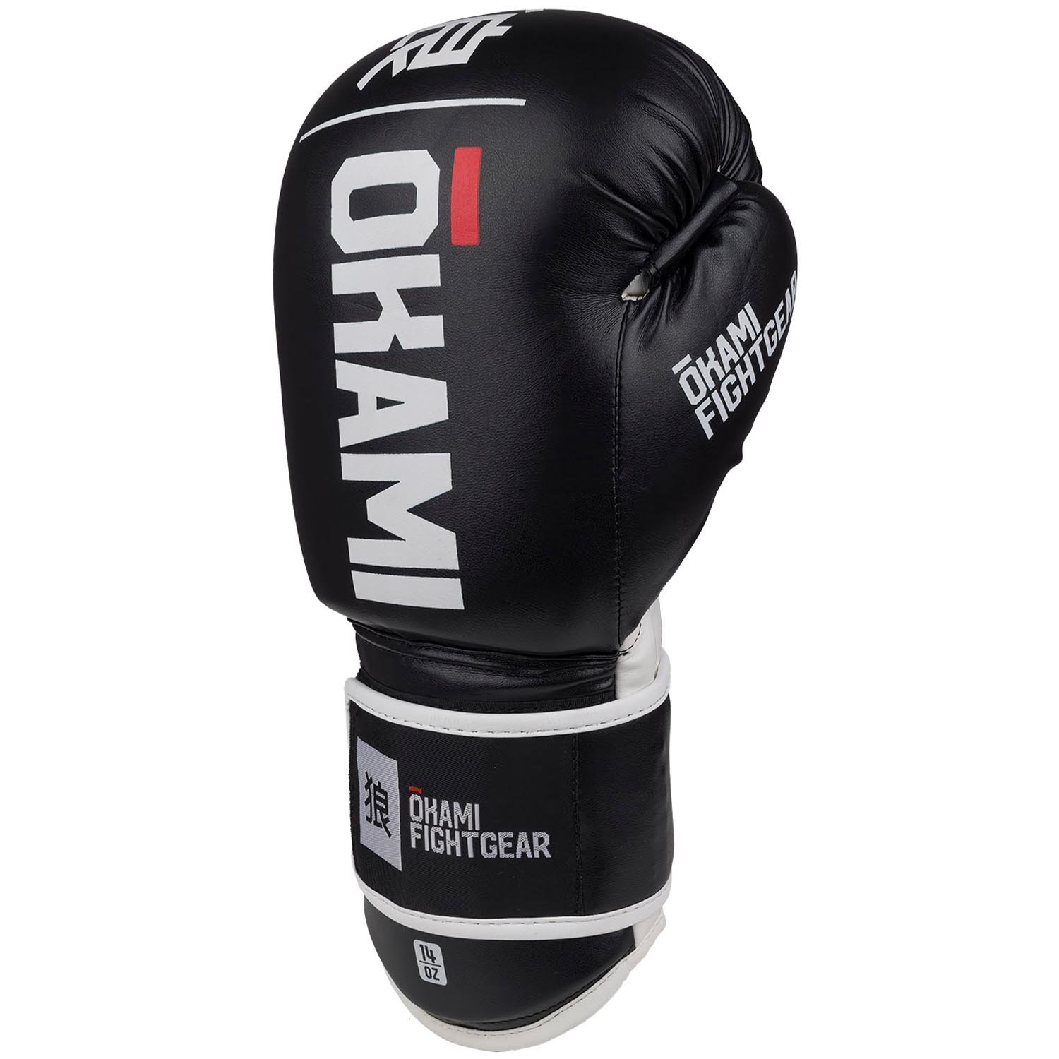 OKAMI Boxing Gloves, Rumble, black-white, 14 Oz