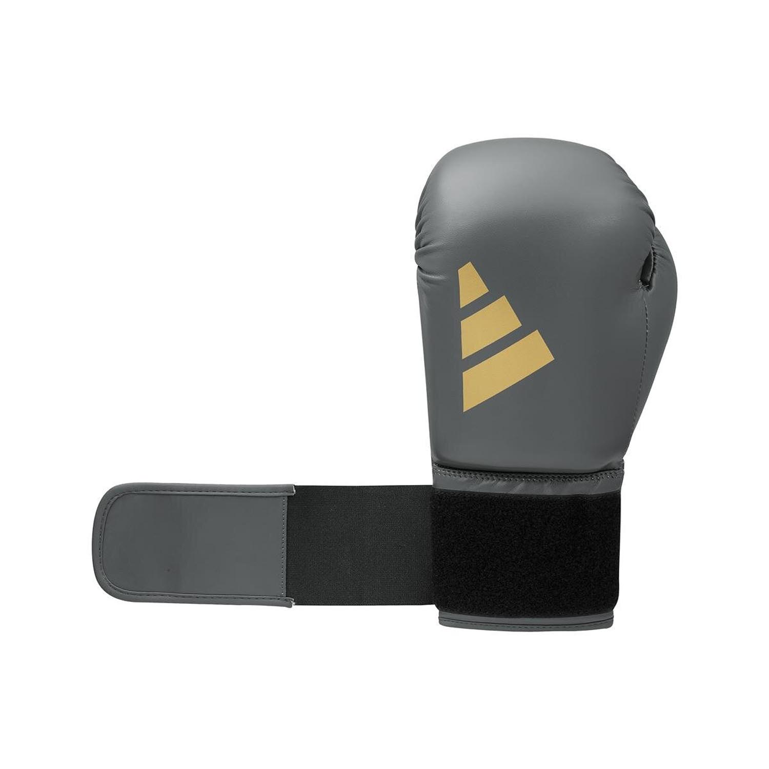 adidas Boxing Gloves, Speed 50, grey-gold, 16 Oz