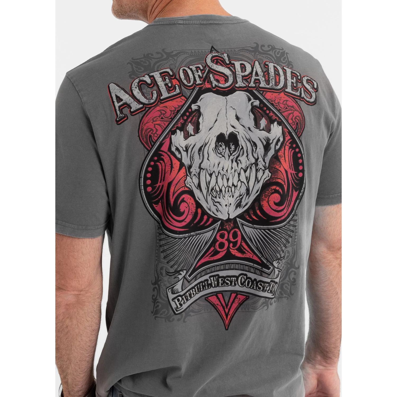 Pit Bull West Coast T-Shirt, Ace Of Spades 2, grey, XXXL