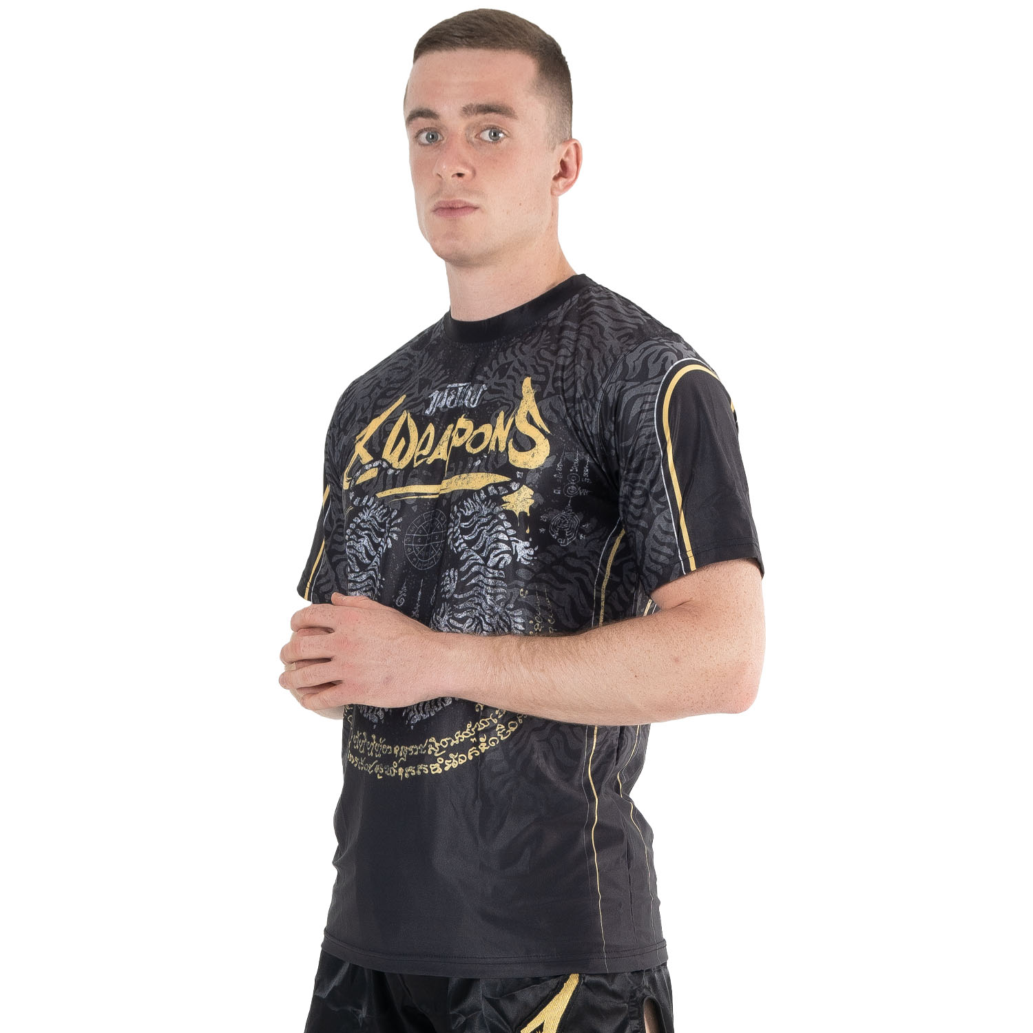 8 WEAPONS Functional T-Shirt, Tiger Yant, black-yellow, M
