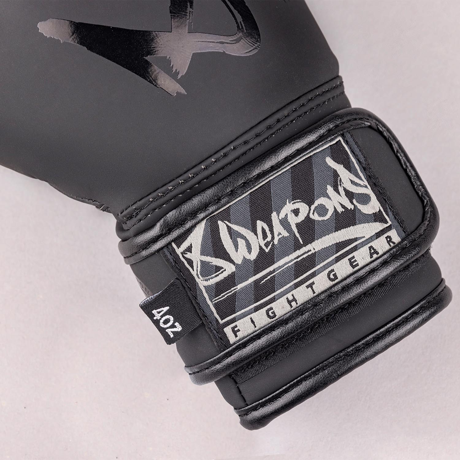 8 WEAPONS Boxing Gloves, Kids, Unlimited 2.0, black-black, 8 Oz
