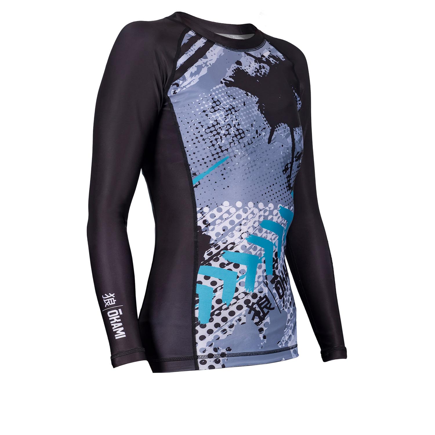 OKAMI Rashguard, L/S, Damen, Dark Shadow, S