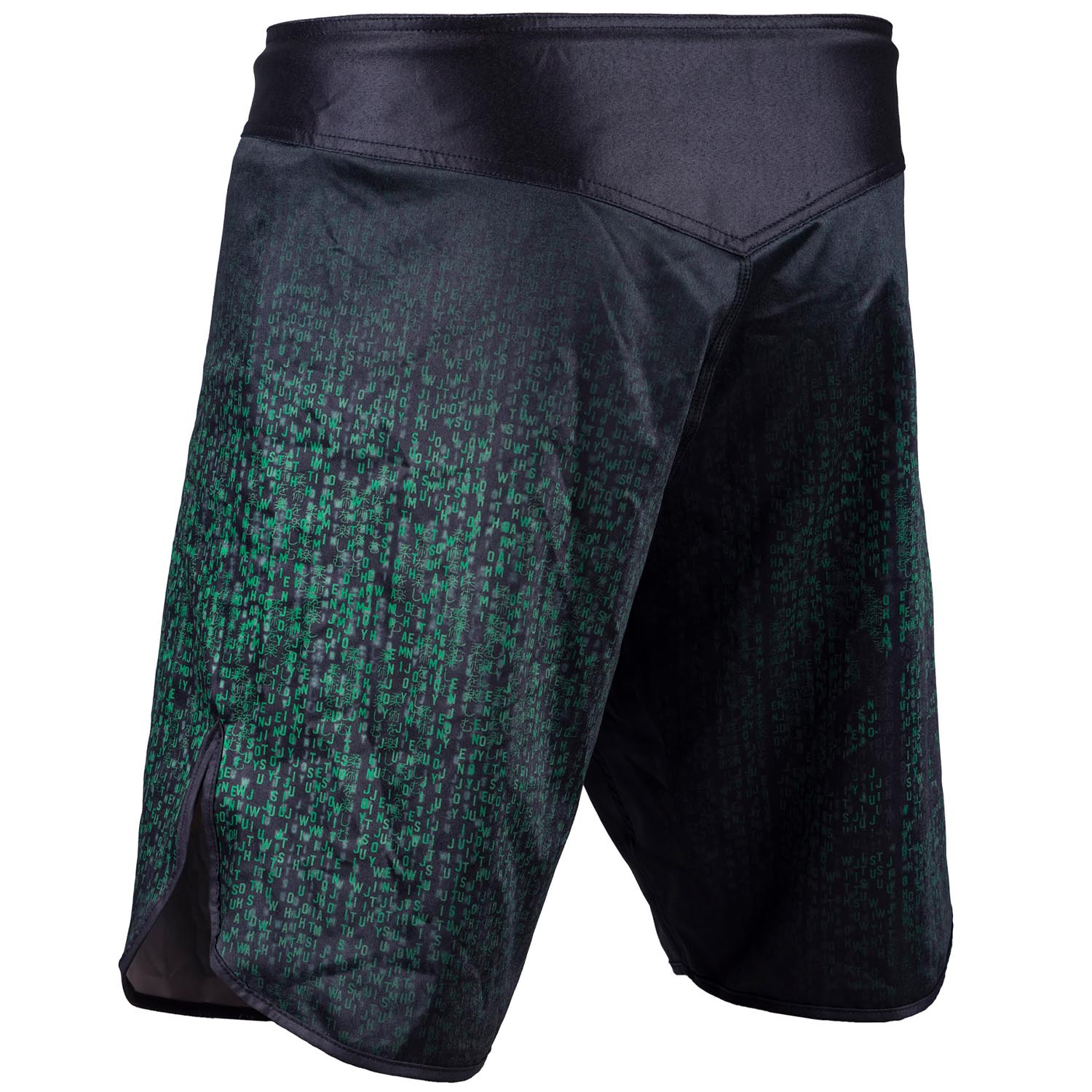 OKAMI MMA Fight Shorts, Code, black-green, XL