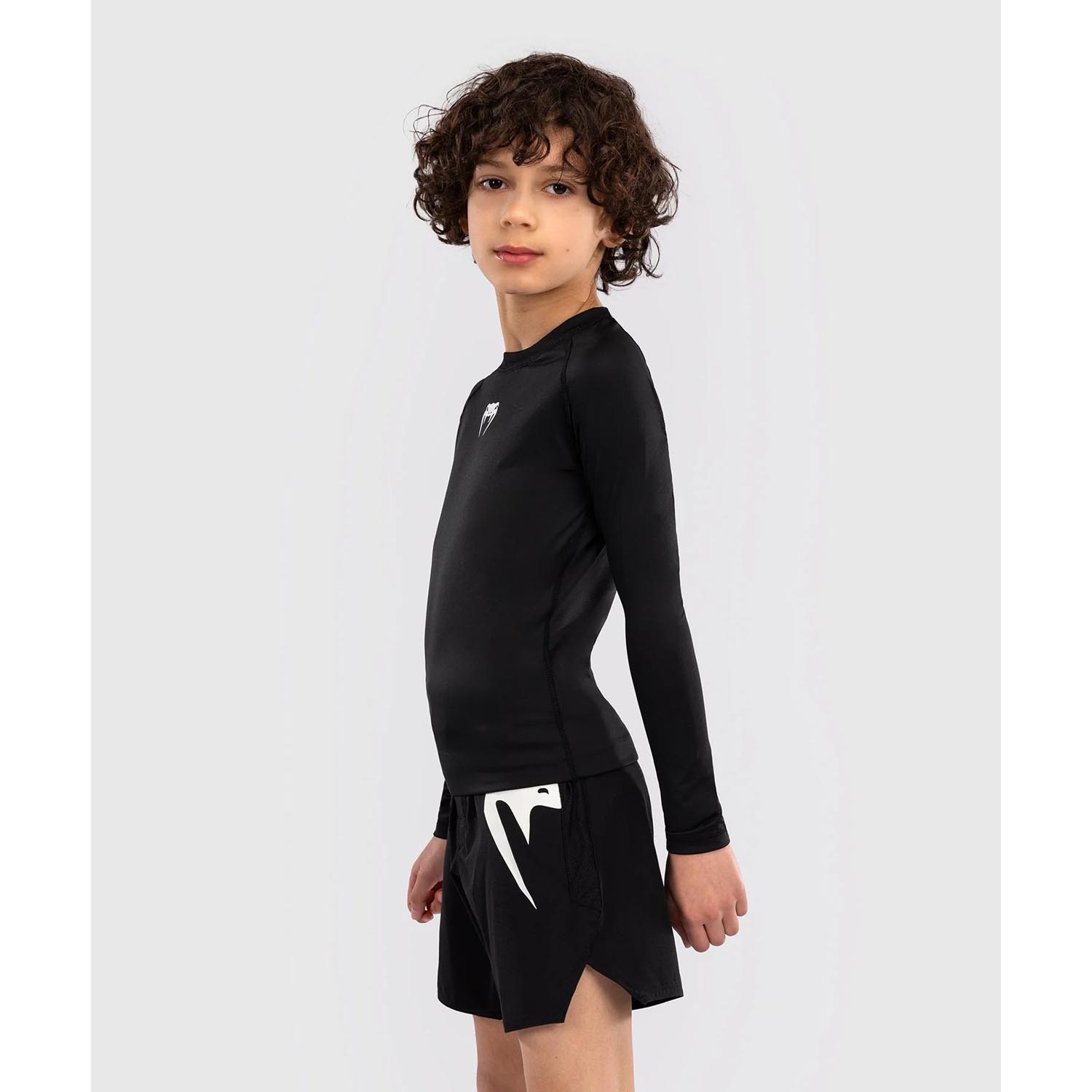 VENUM Rashguard, L/S, Kids, Contender, black, 14 J