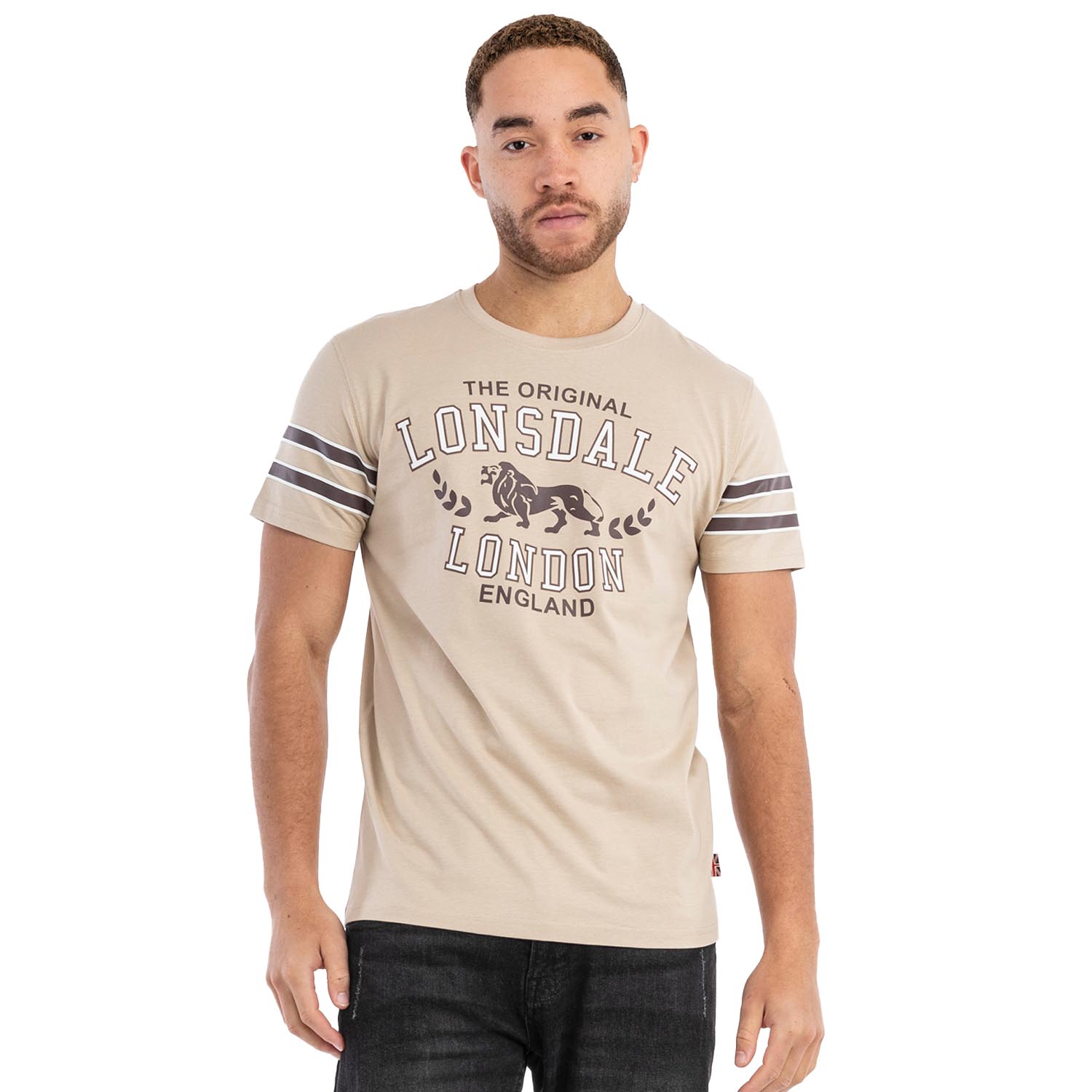 Lonsdale T-Shirt, Brouster, beige, L