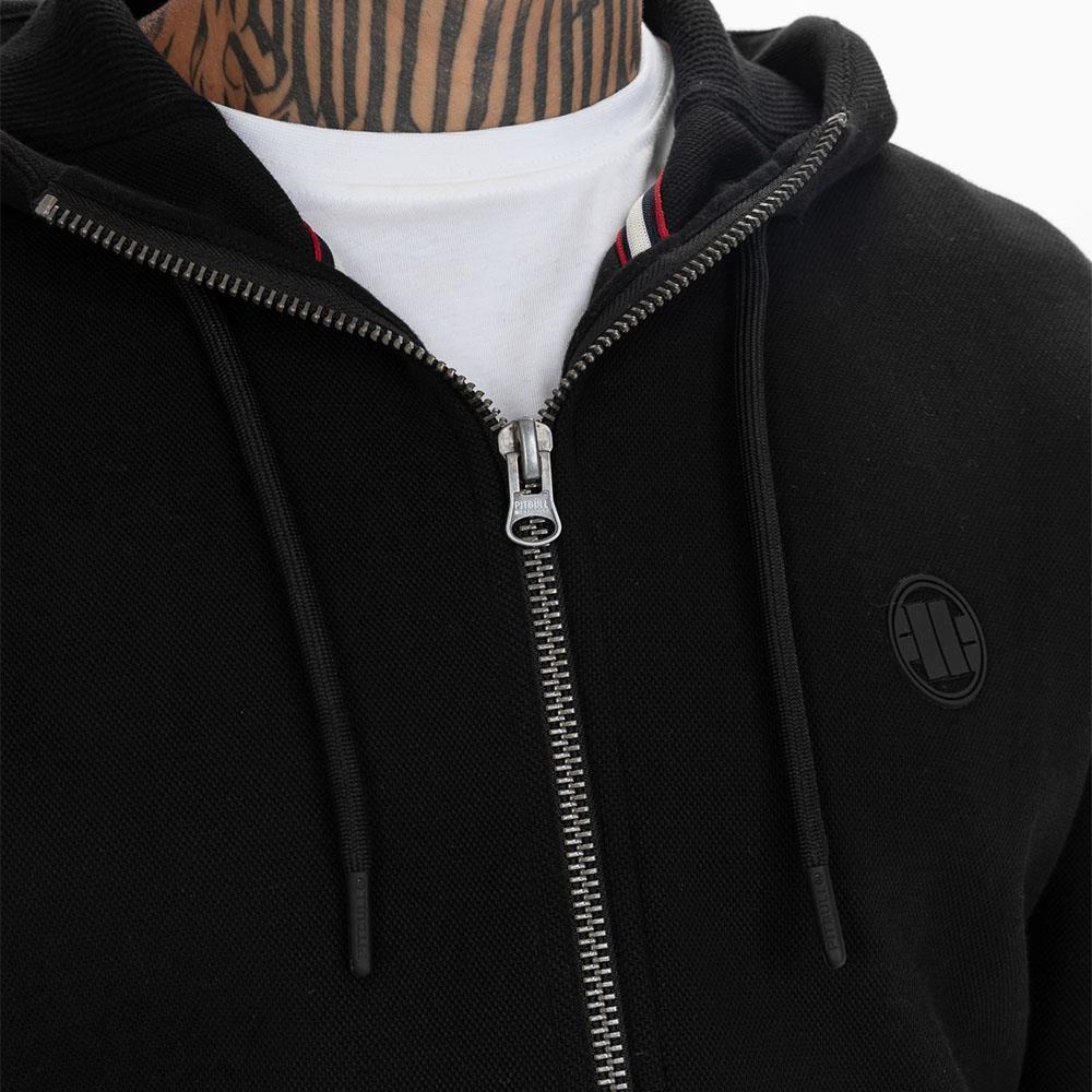 Pit Bull West Coast Zip Hoody, Pique, Small Logo, black, S
