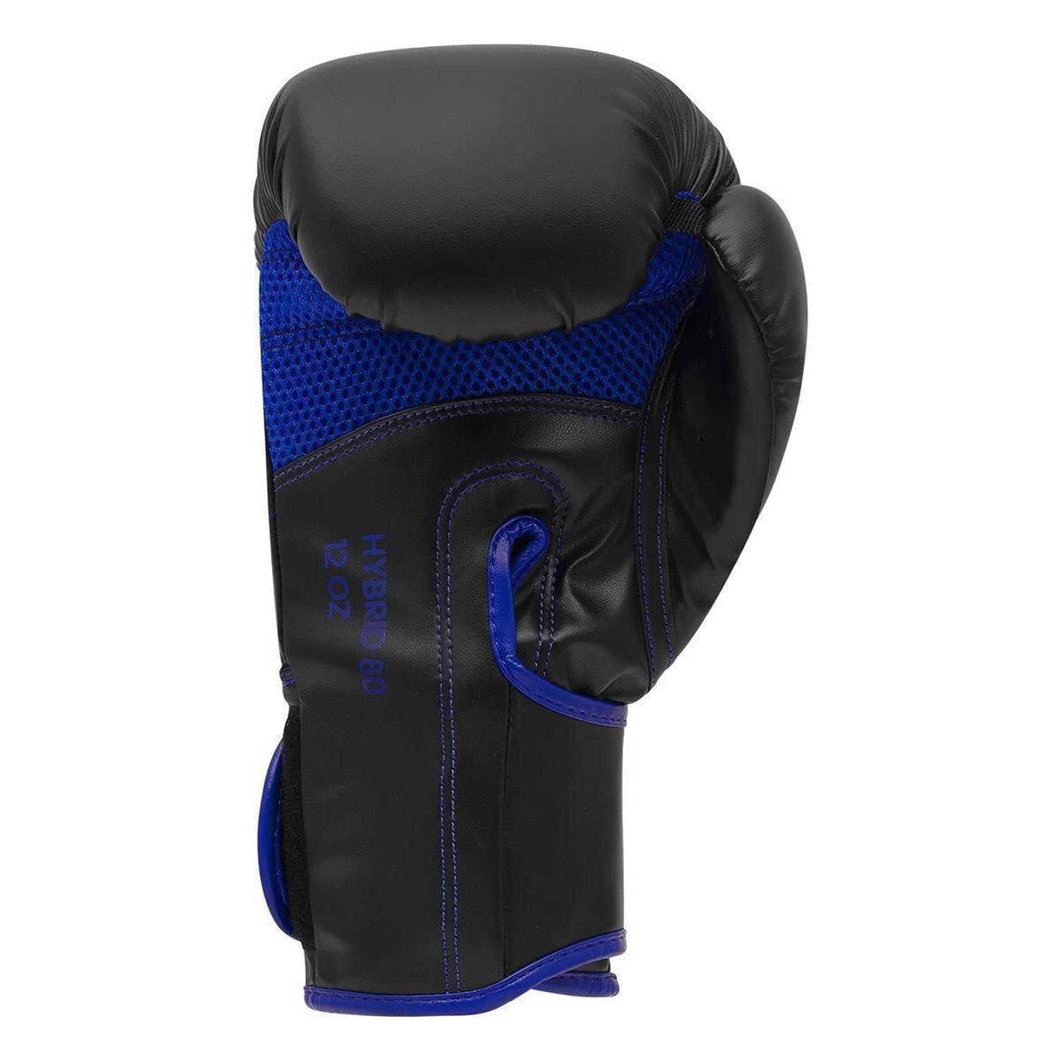 adidas Boxing Gloves, Hybrid, 80, black-blue, 16 Oz