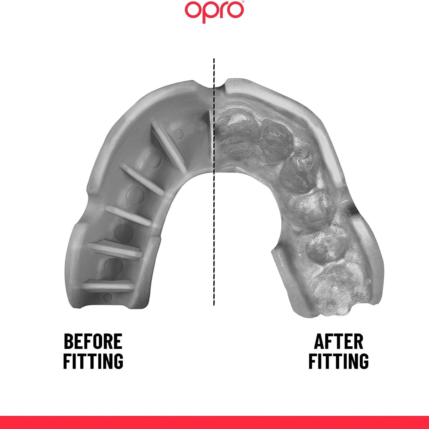 OPRO Mouth Guard, Silver 2022, Jaws, black-silver
