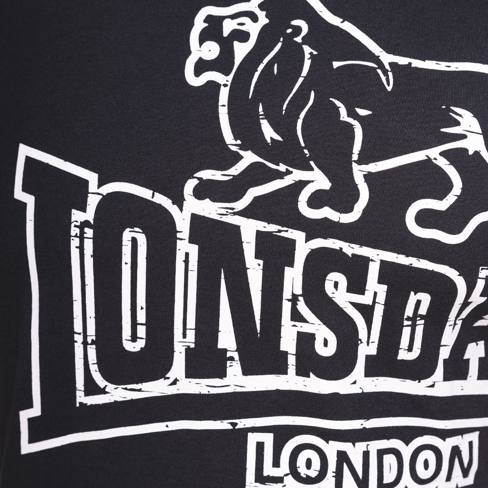 Lonsdale T-Shirt, Langsett, black