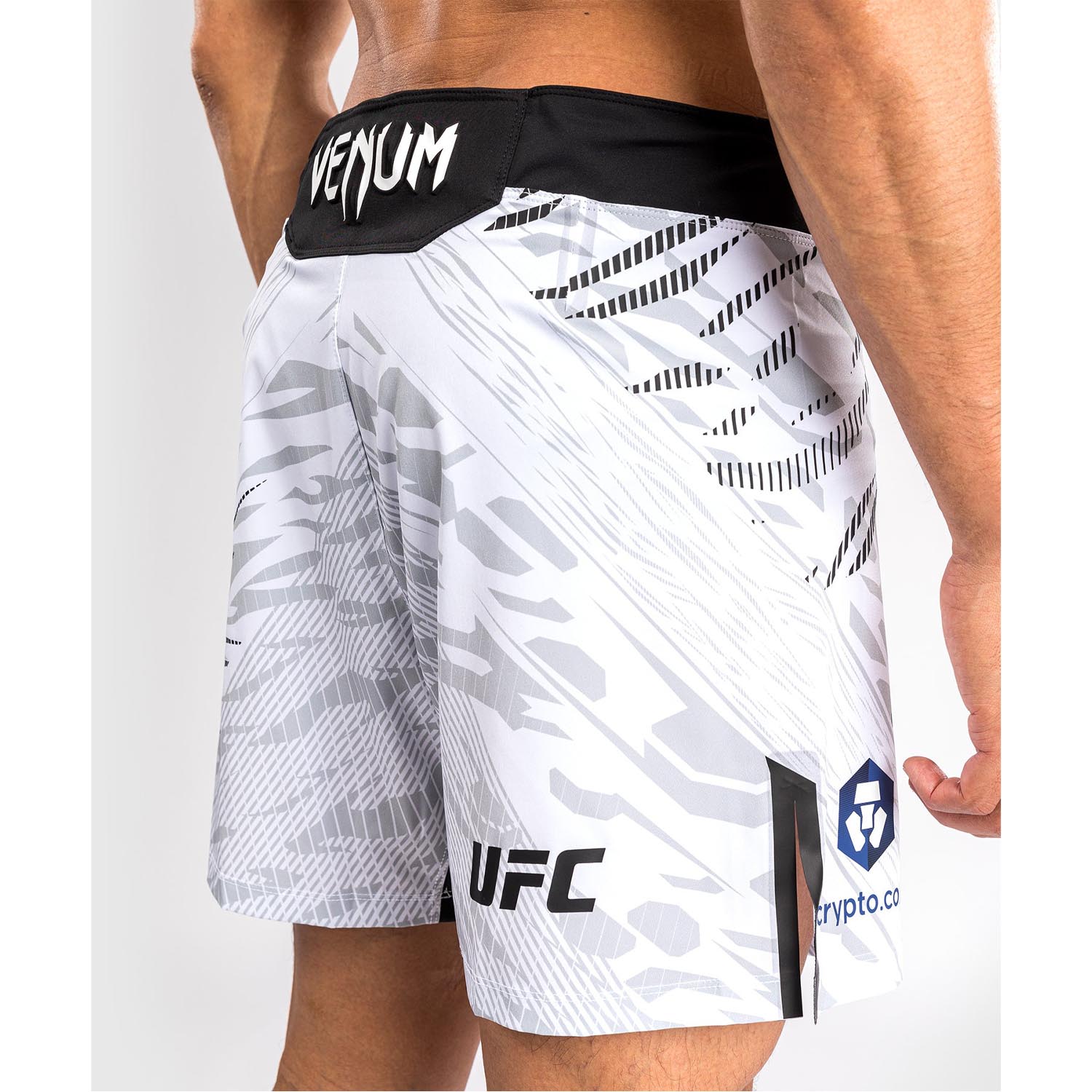 VENUM MMA Fight Shorts, UFC Fusion Authentic Fight Night, Short Fit, white-black, XXL