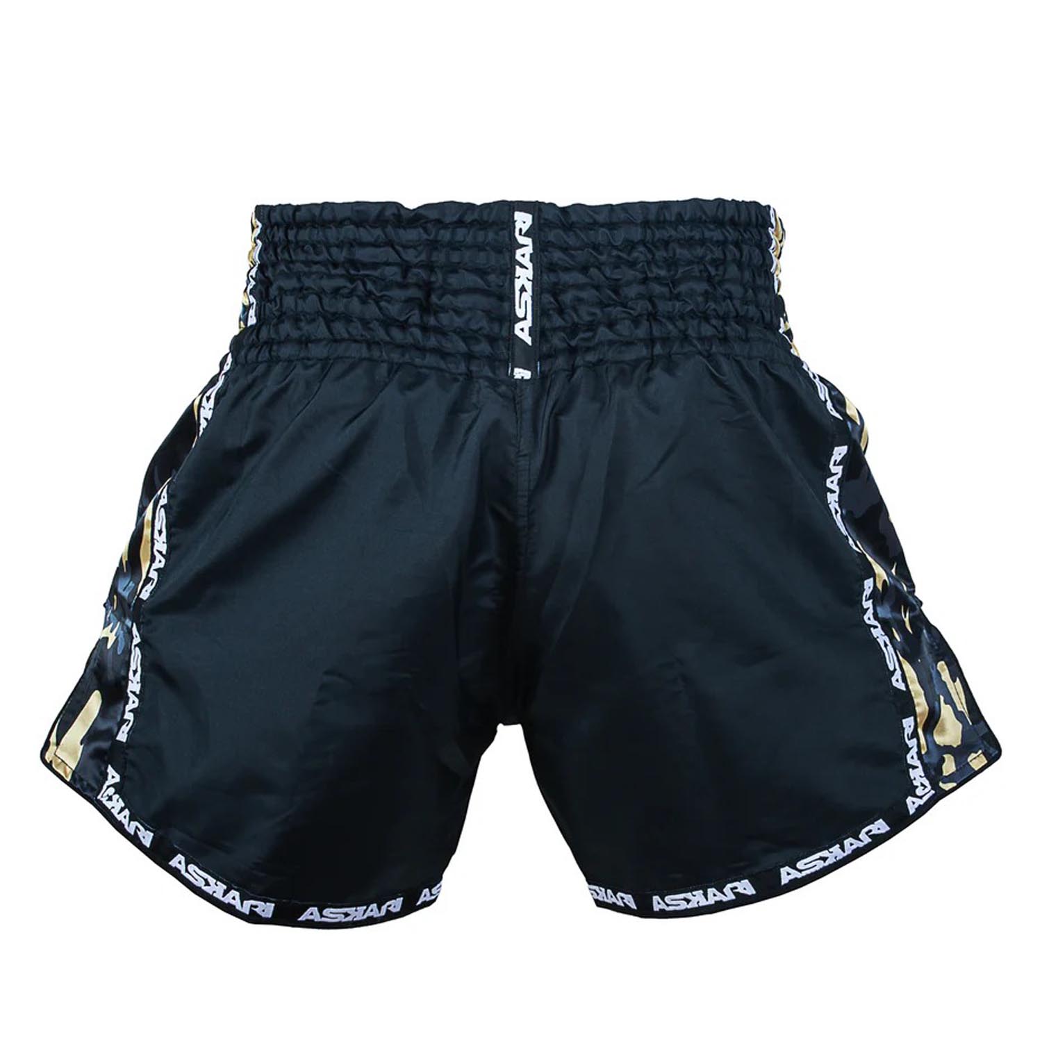 ASKARI Muay Thai Shorts, Dahab, black-gold, XXL