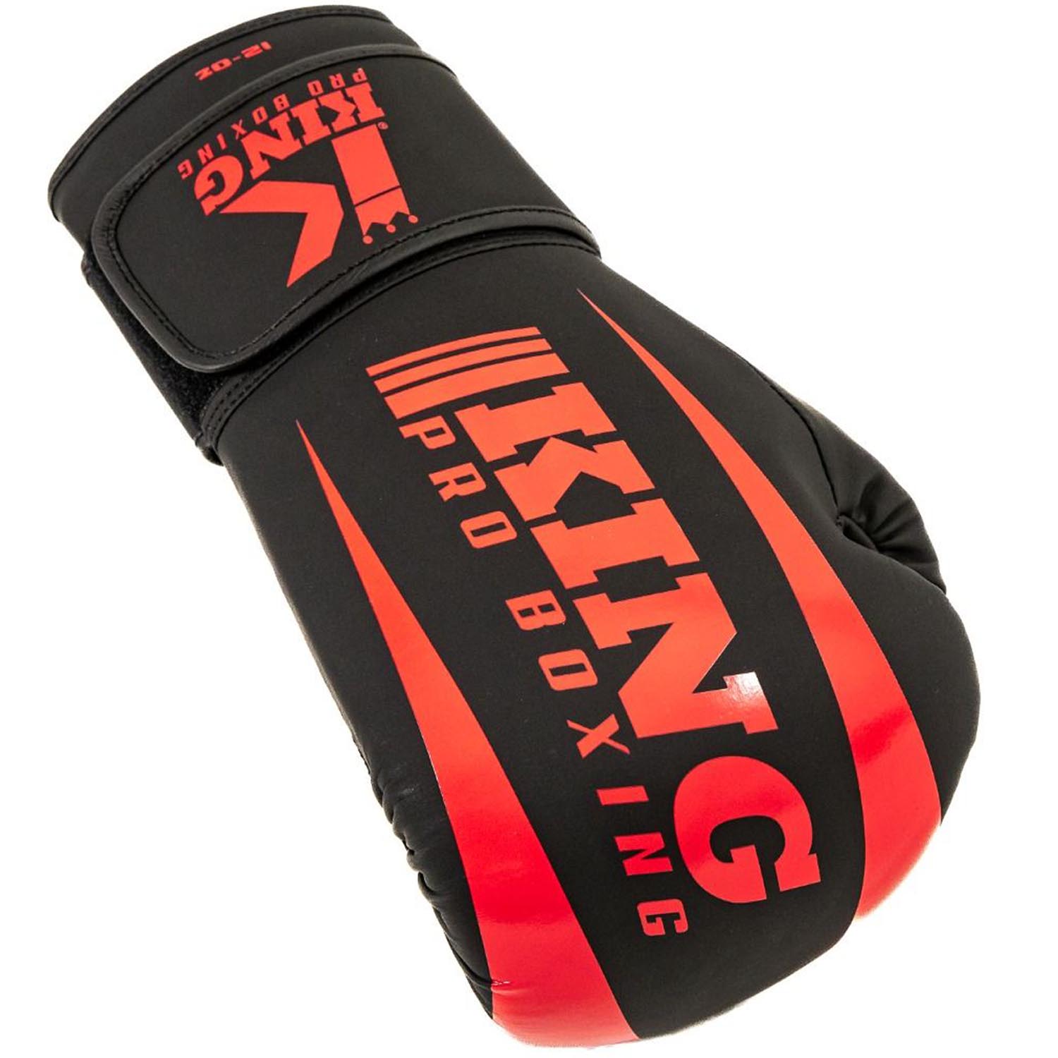 KING PRO BOXING Boxhandschuhe, Revo 8, schwarz-rot, 12 Oz