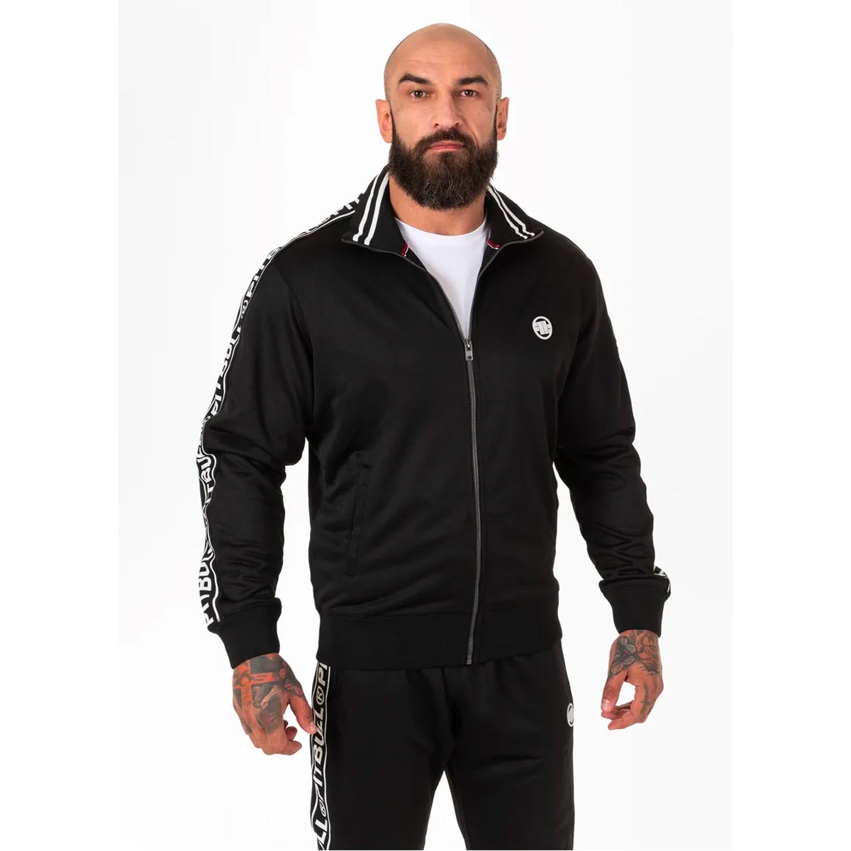 Pit Bull West Coast Trainingsjacke, Tape Logo, schw, XXXL