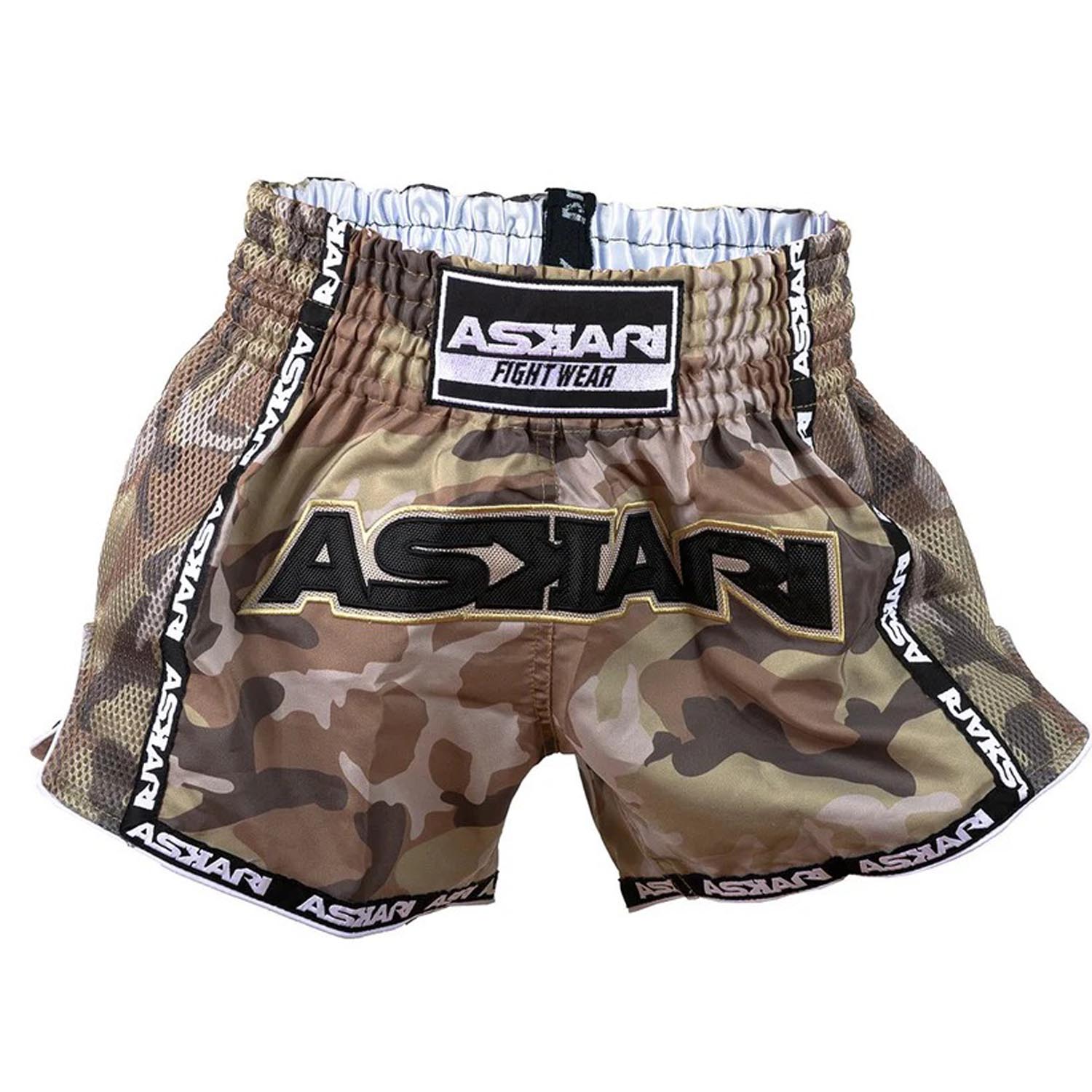 ASKARI Muay Thai Shorts, Desert Blanc, sand-camo