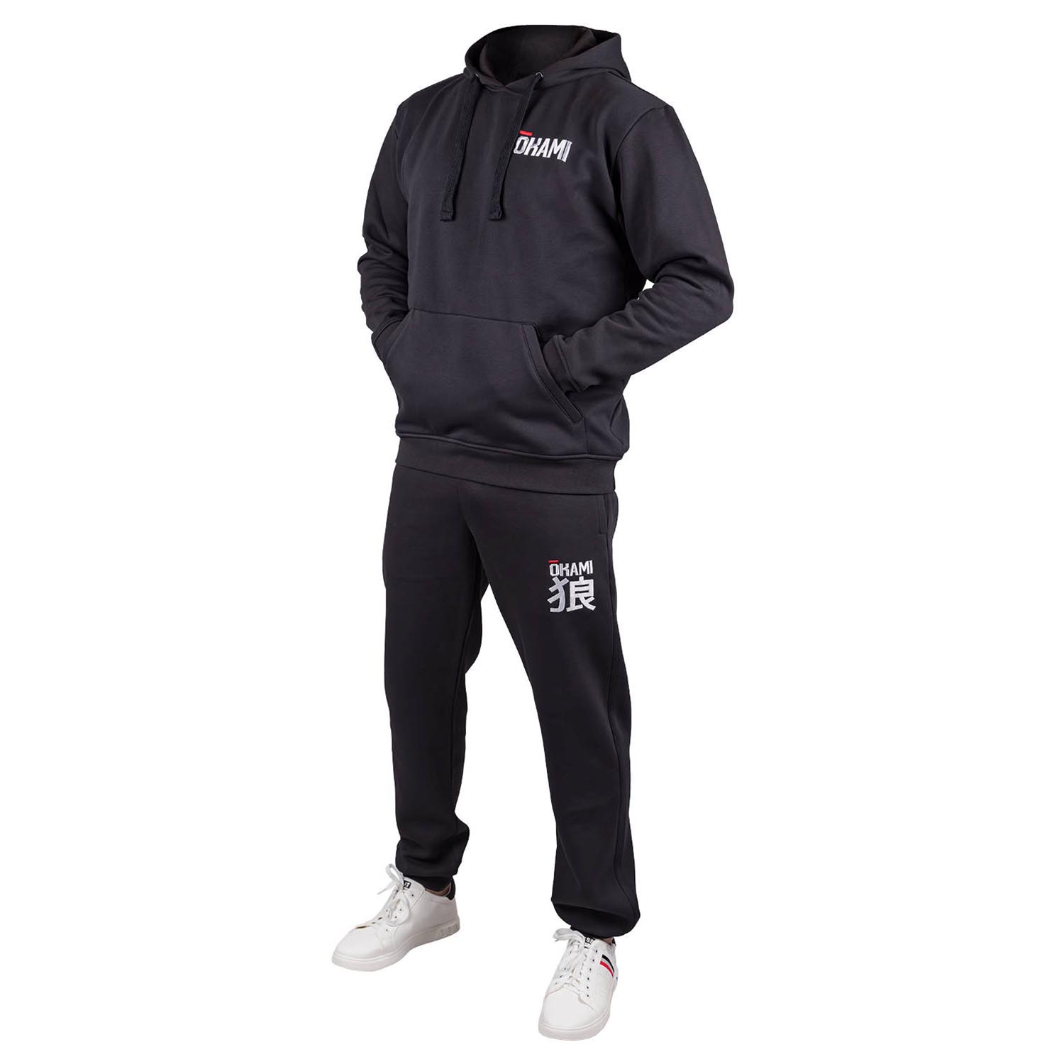 OKAMI Jogginghose, Kanji, schwarz, S