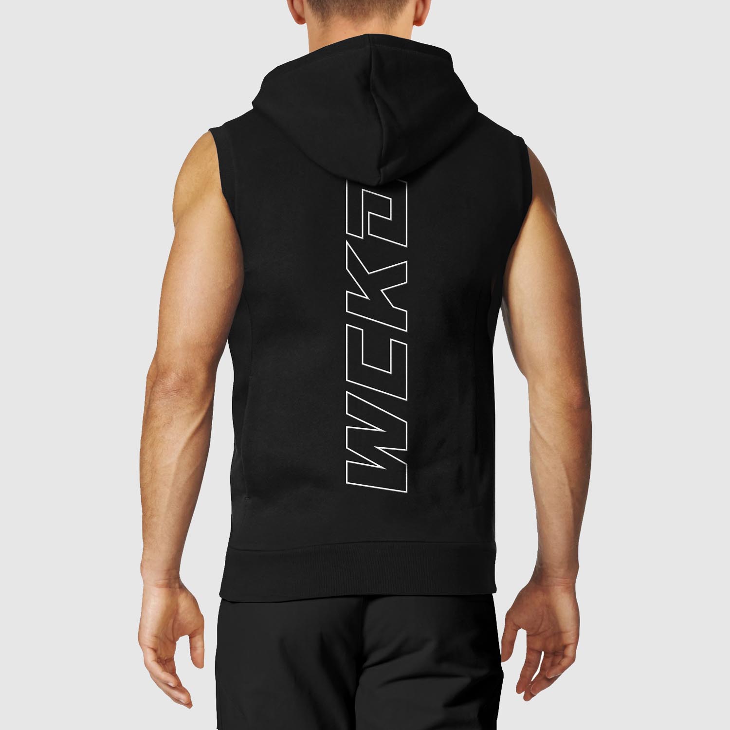 Wicked One Sleeveless Zip Hoody, Raw, black, XXL