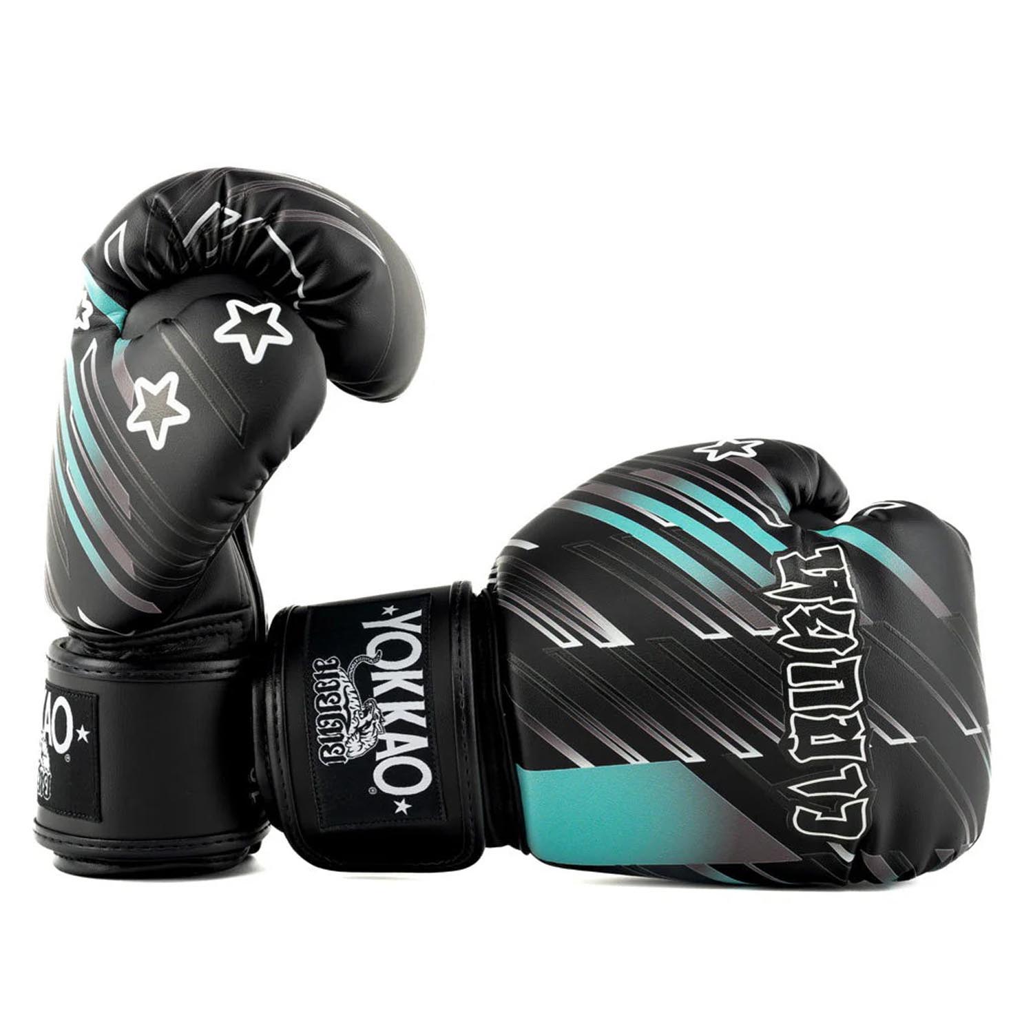 YOKKAO Boxing Gloves, Powers, black, 16 Oz