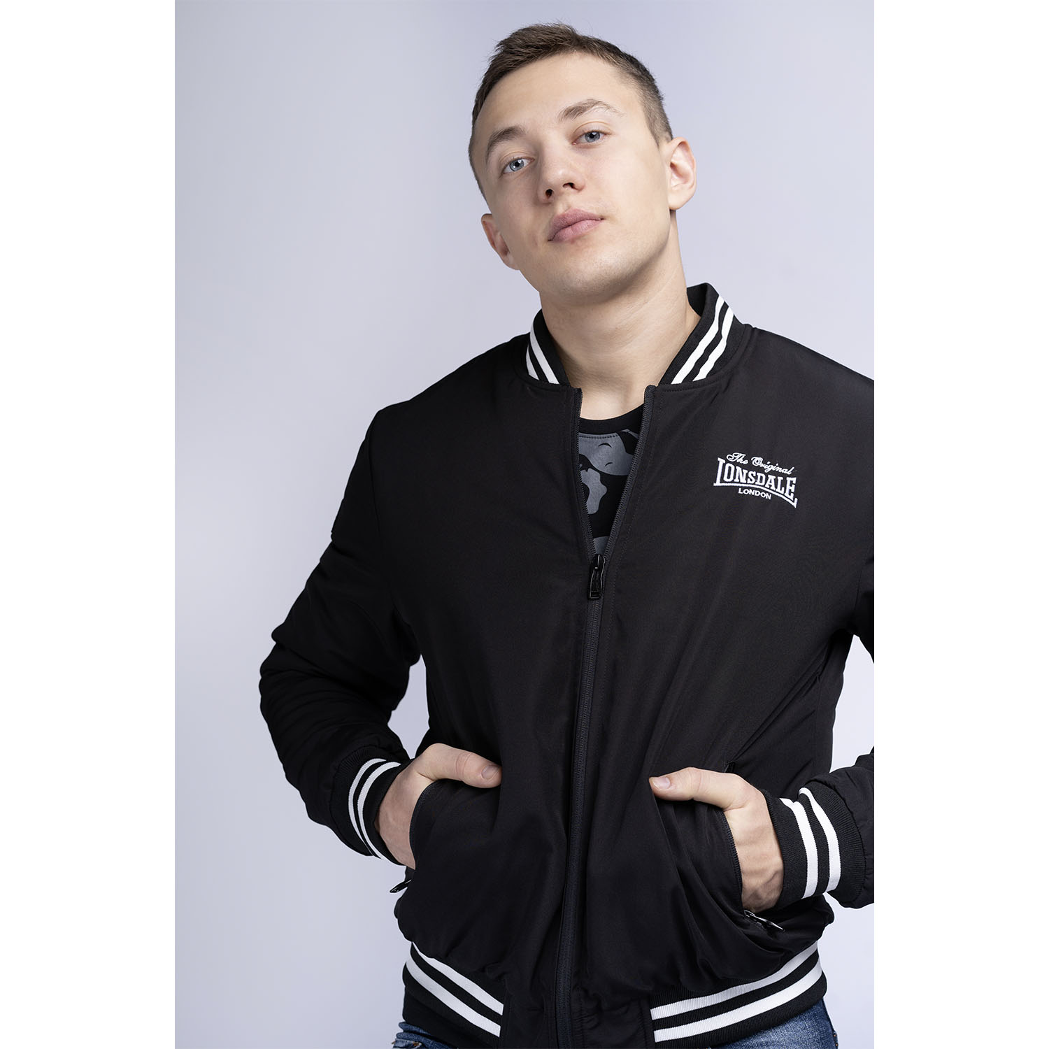 Lonsdale Jacket, Trusthorpe, black, M