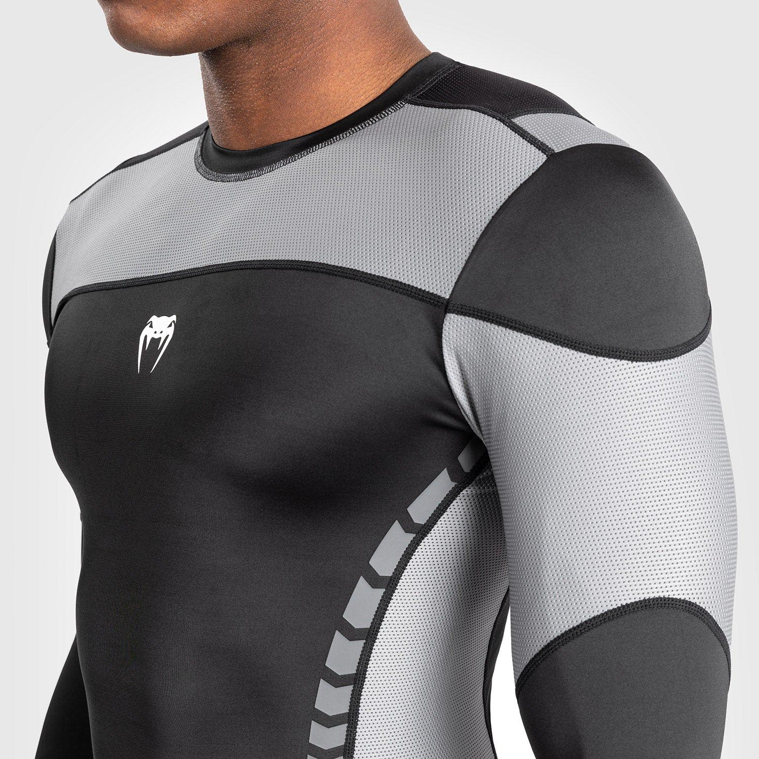 VENUM Rashguard, L/S, Tempest, black-grey, XXL