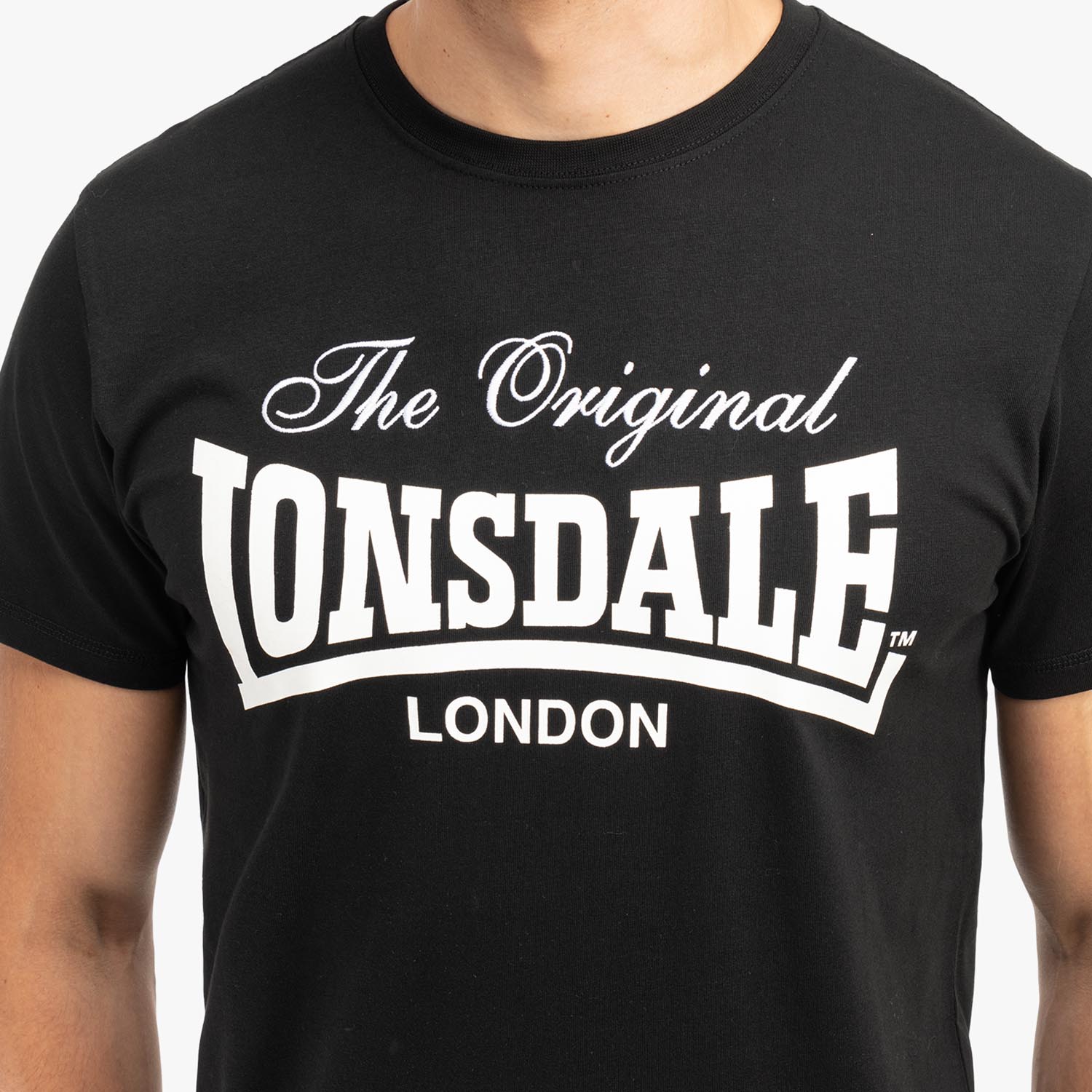 Lonsdale T-Shirt, Colsbrook, black-white, XXXL