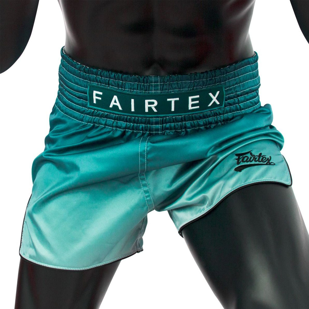 Fairtex Muay Thai Shorts, BS1906, green-white, XL