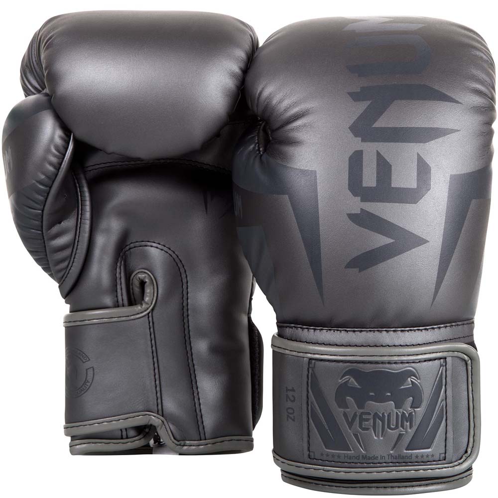 VENUM Boxing Gloves, Elite, gray-gray, 12 Oz