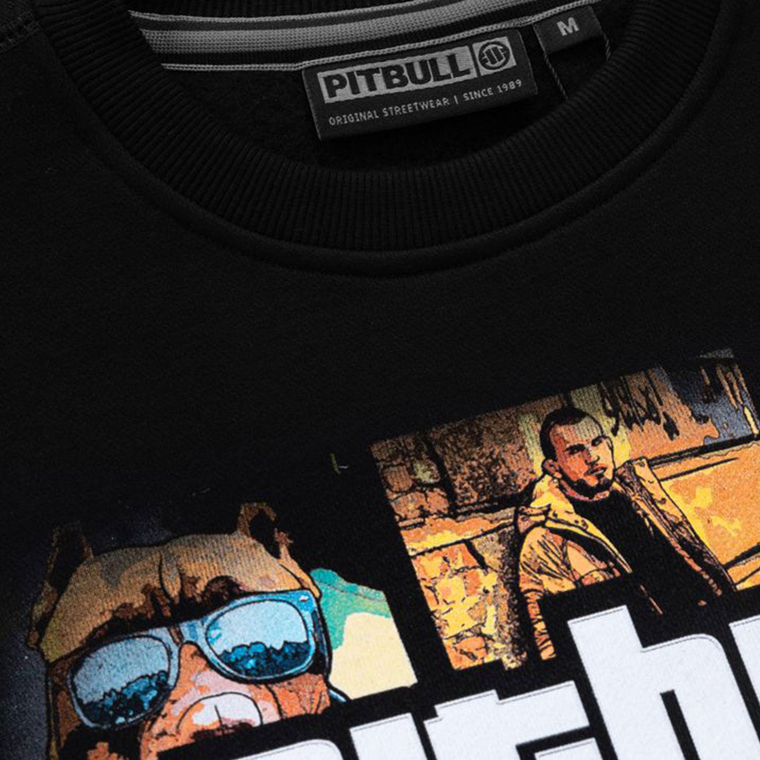 Pit Bull West Coast Crewneck, Most Wanted, black, XL