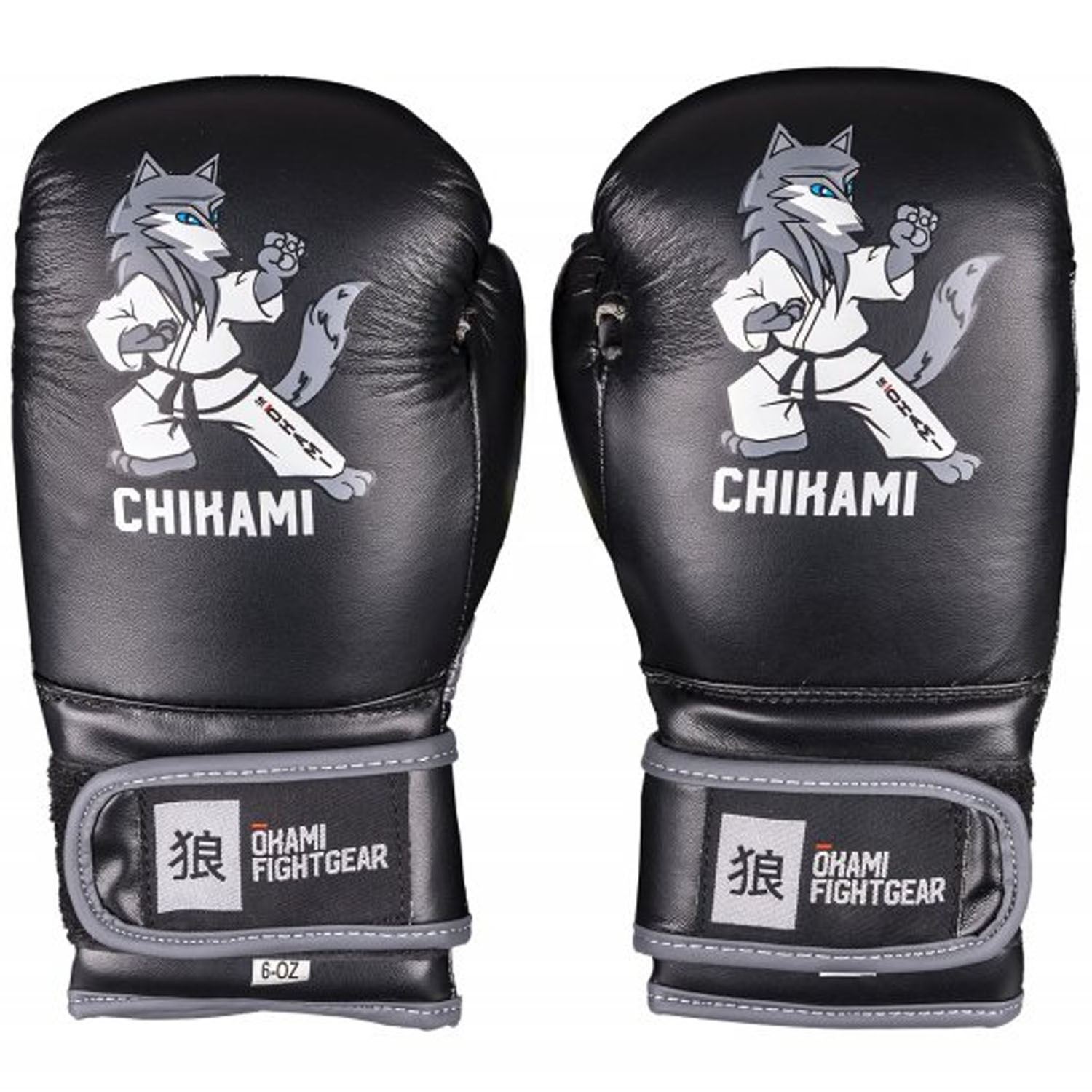 OKAMI Boxhandschuhe, Kinder, Chikami, schwarz, 6 Oz