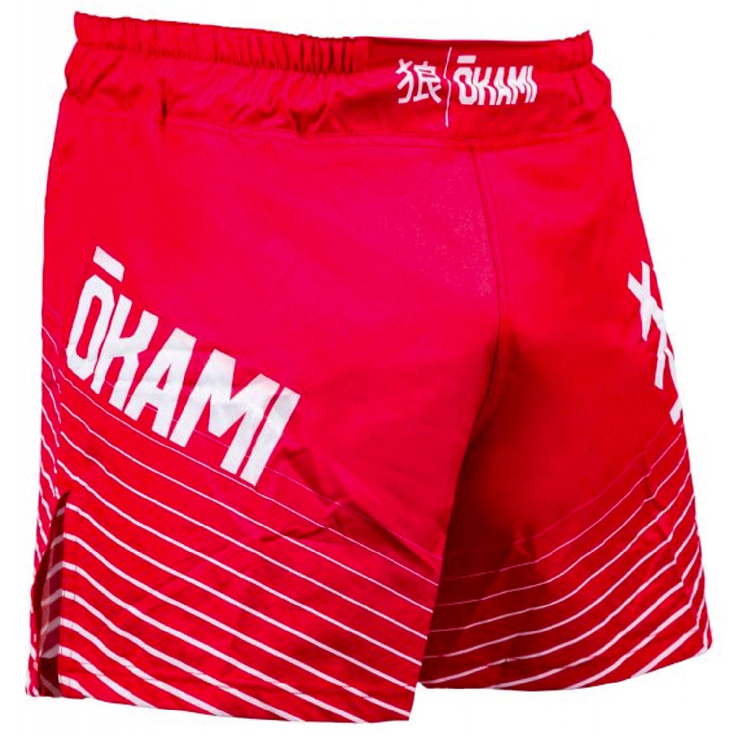 OKAMI MMA Fight Shorts, Big Kanji, red, XXL