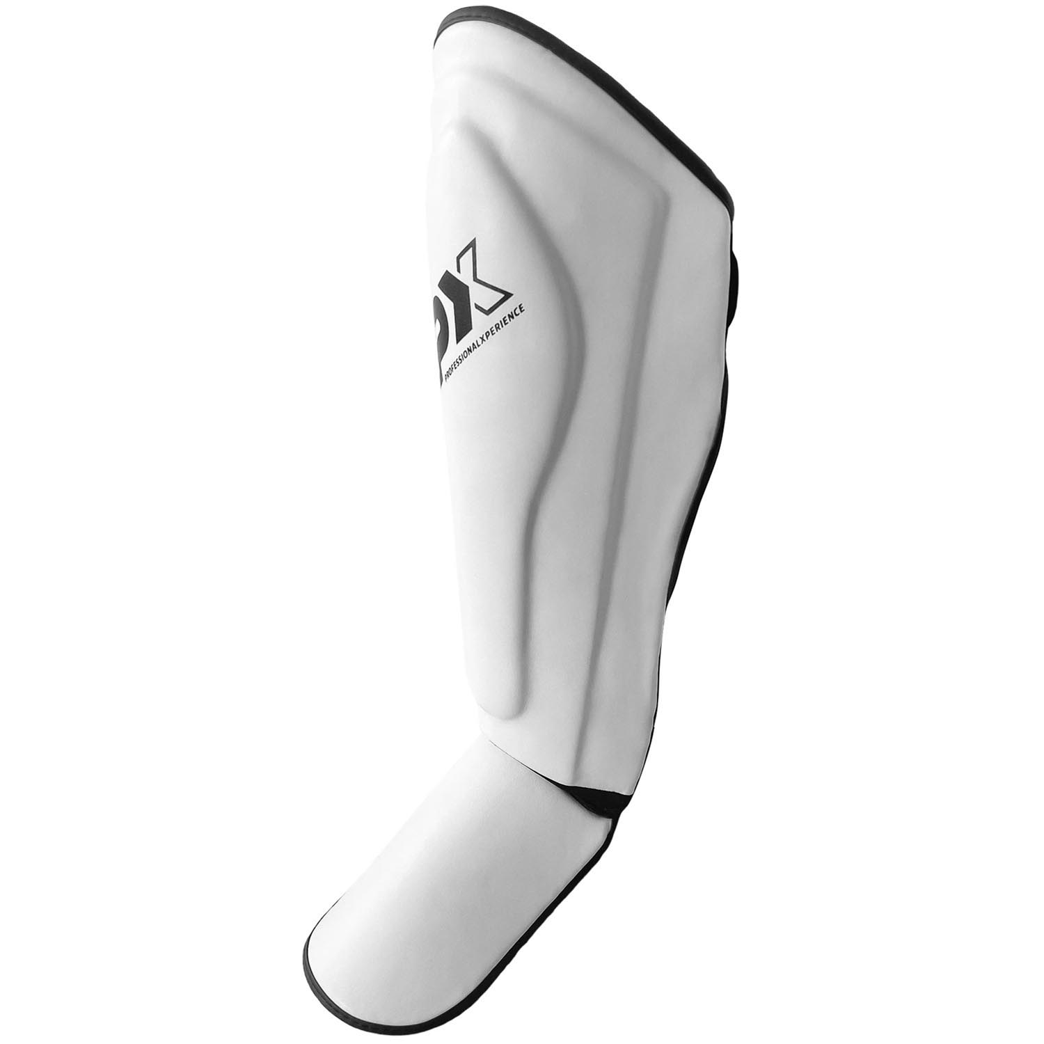 PX Shin Guard, Fight Pro, white-black, L
