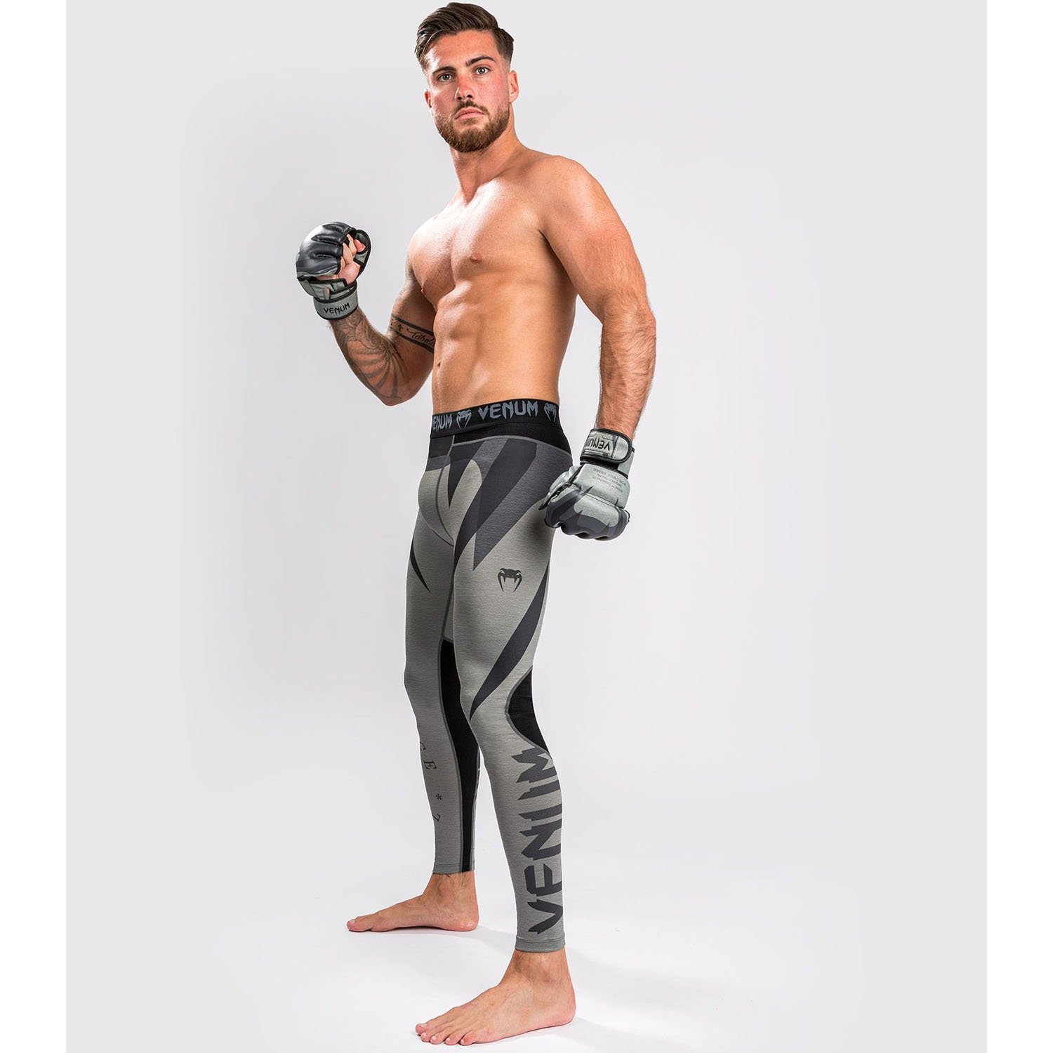 VENUM Compression Pants, Stone, grau, XXL