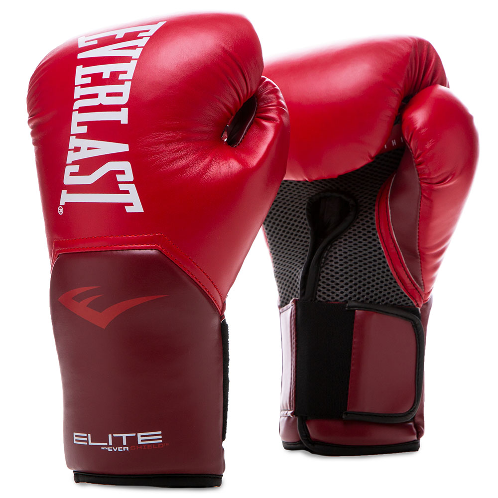 Everlast Boxing Gloves, Pro Style Elite, red, 14 Oz