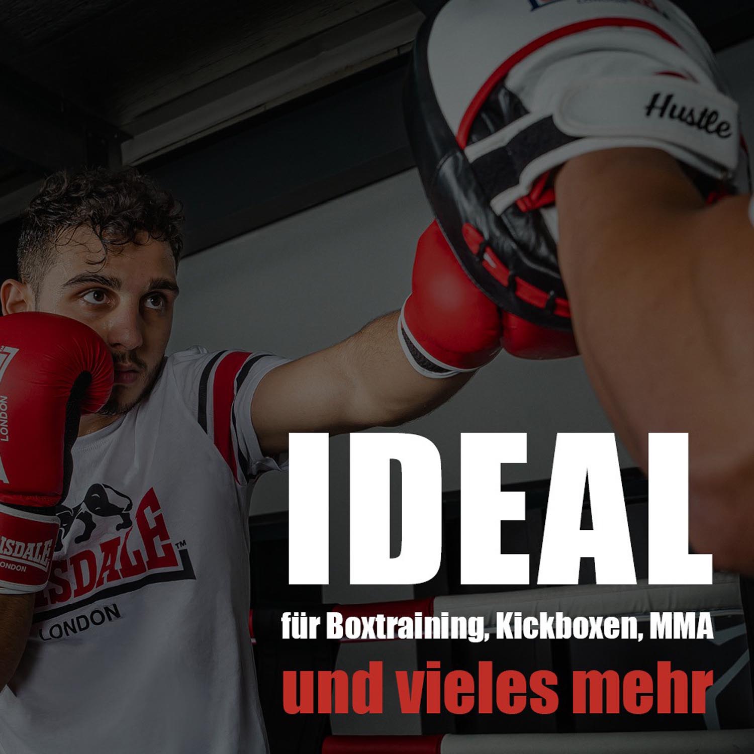 Lonsdale Focus Mitts, Hustle, black-white-red