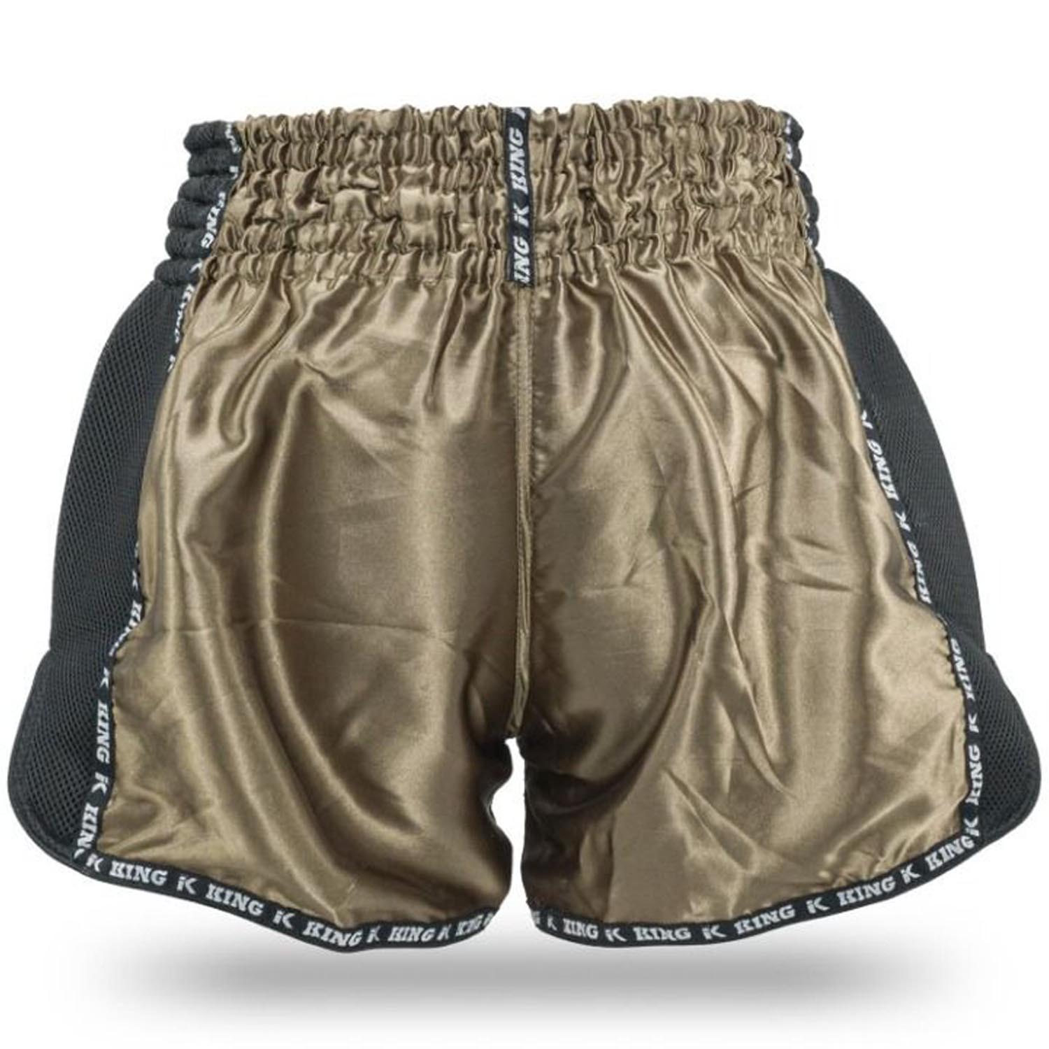 KING PRO BOXING Muay Thai Shorts, Bangkok 4, gold-schwarz, XL