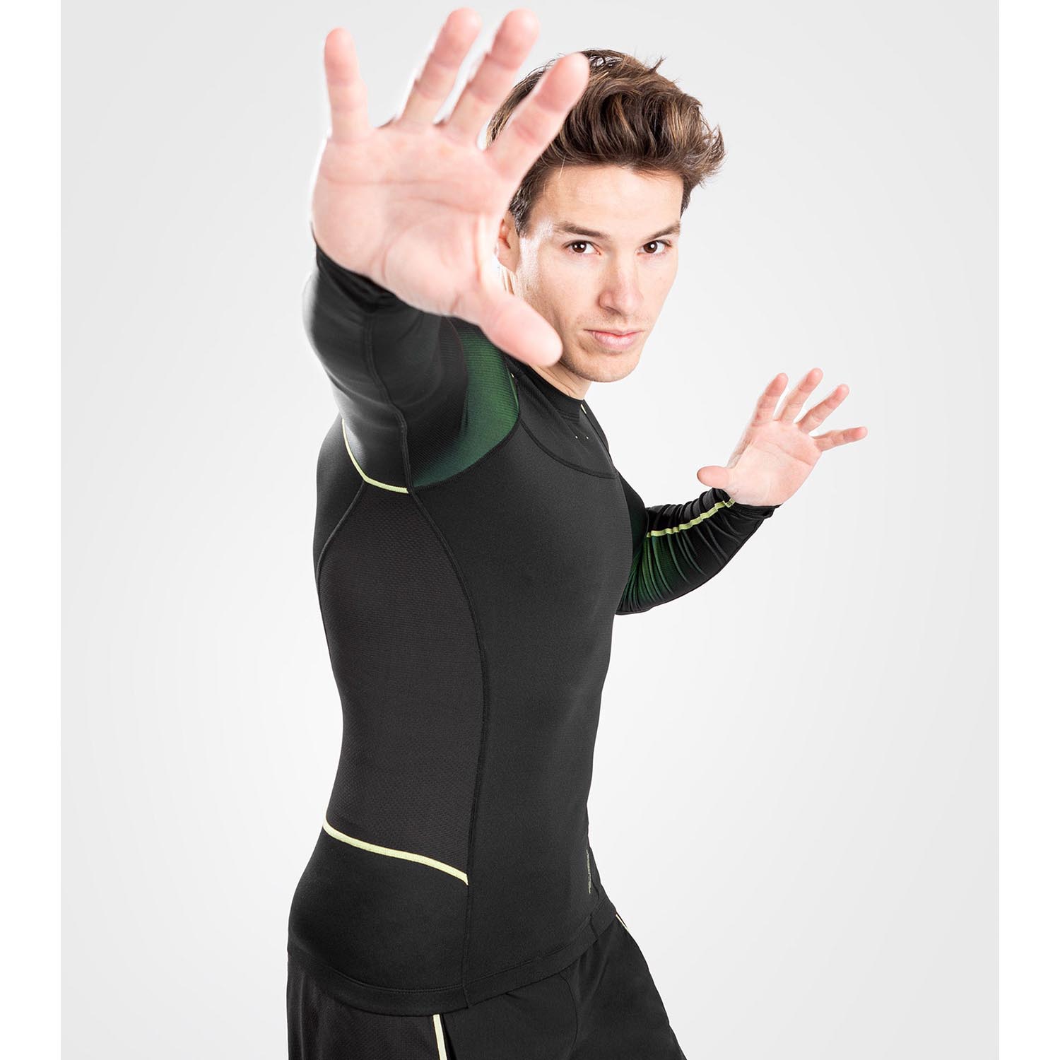 VENUM Rashguard, L/S, Fusion 2.0, black-yellow, XXL