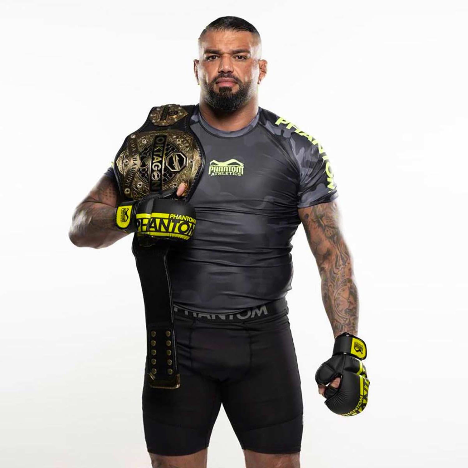 Phantom Athletics Rashguard, S/S, Evo, black-neon, XL
