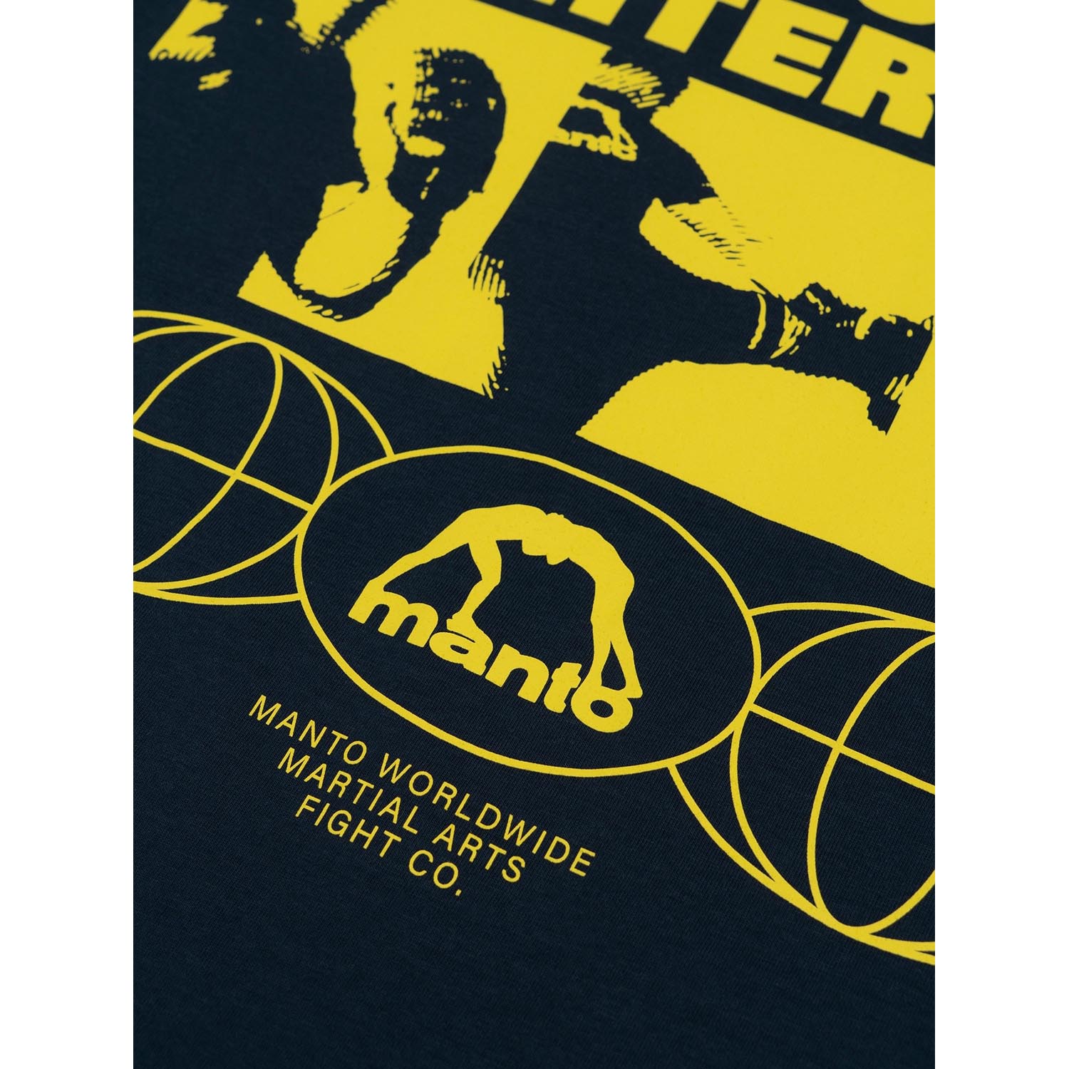 MANTO T-Shirt, Fighter, Soul, navy-yellow, XXL