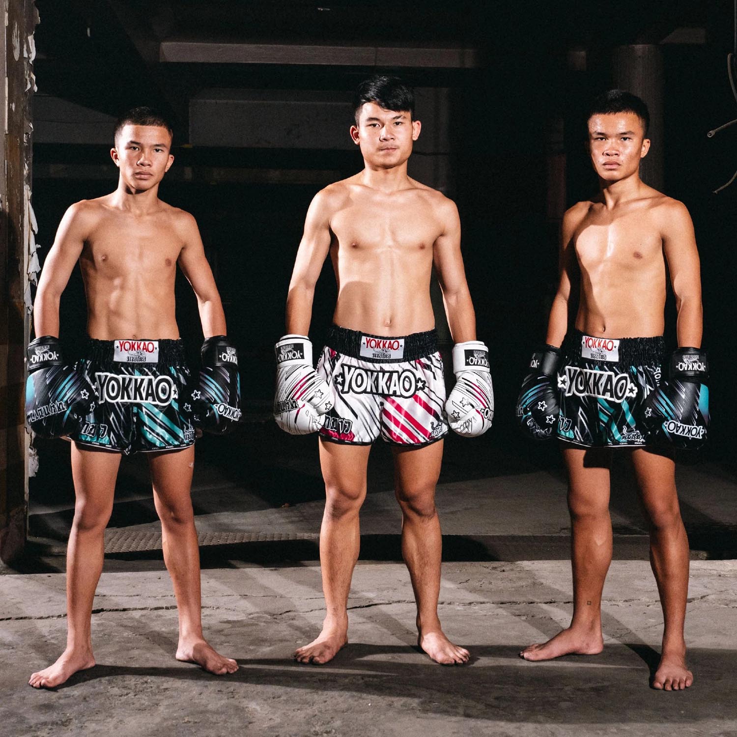 YOKKAO Muay Thai Shorts, Power, black, XXL