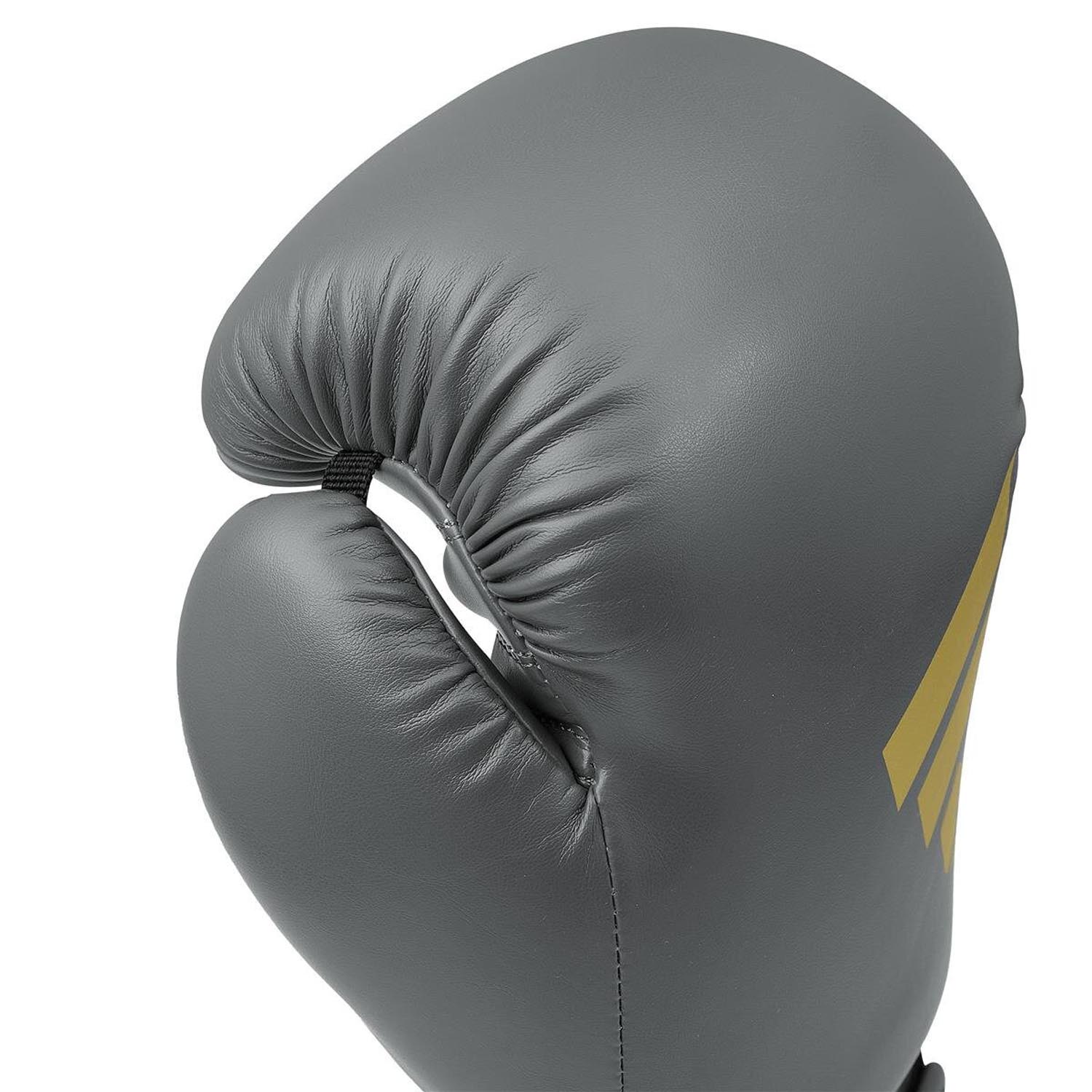 adidas Boxing Gloves, Speed 50, grey-gold, 16 Oz