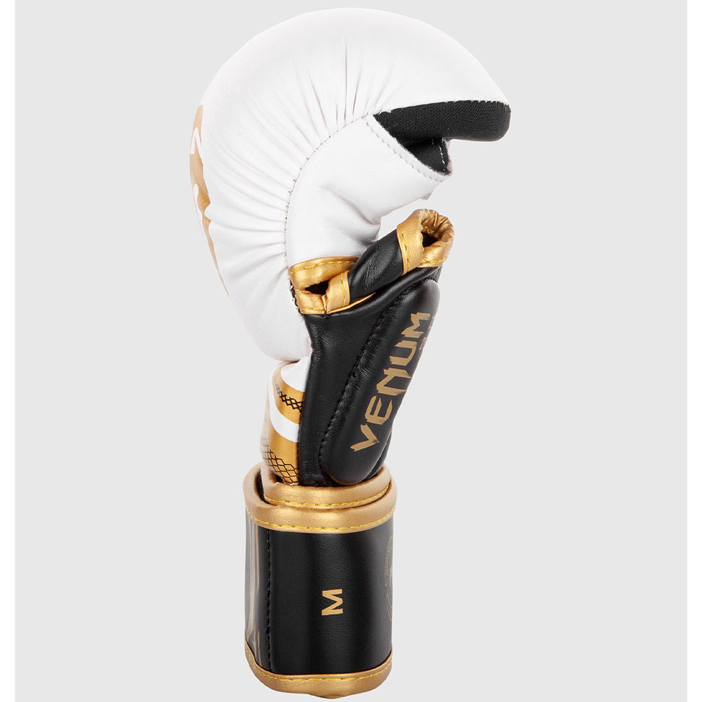 VENUM MMA Sparring Handschuhe, Challenger 3.0, weiß-schwarz-gold, M