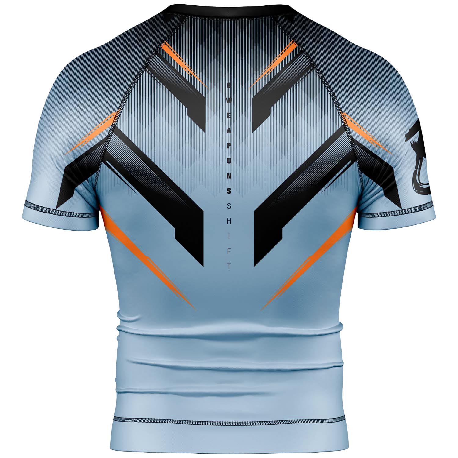 8 WEAPONS Rashguard, L/S, Shift, ice-grey-orange, XXL
