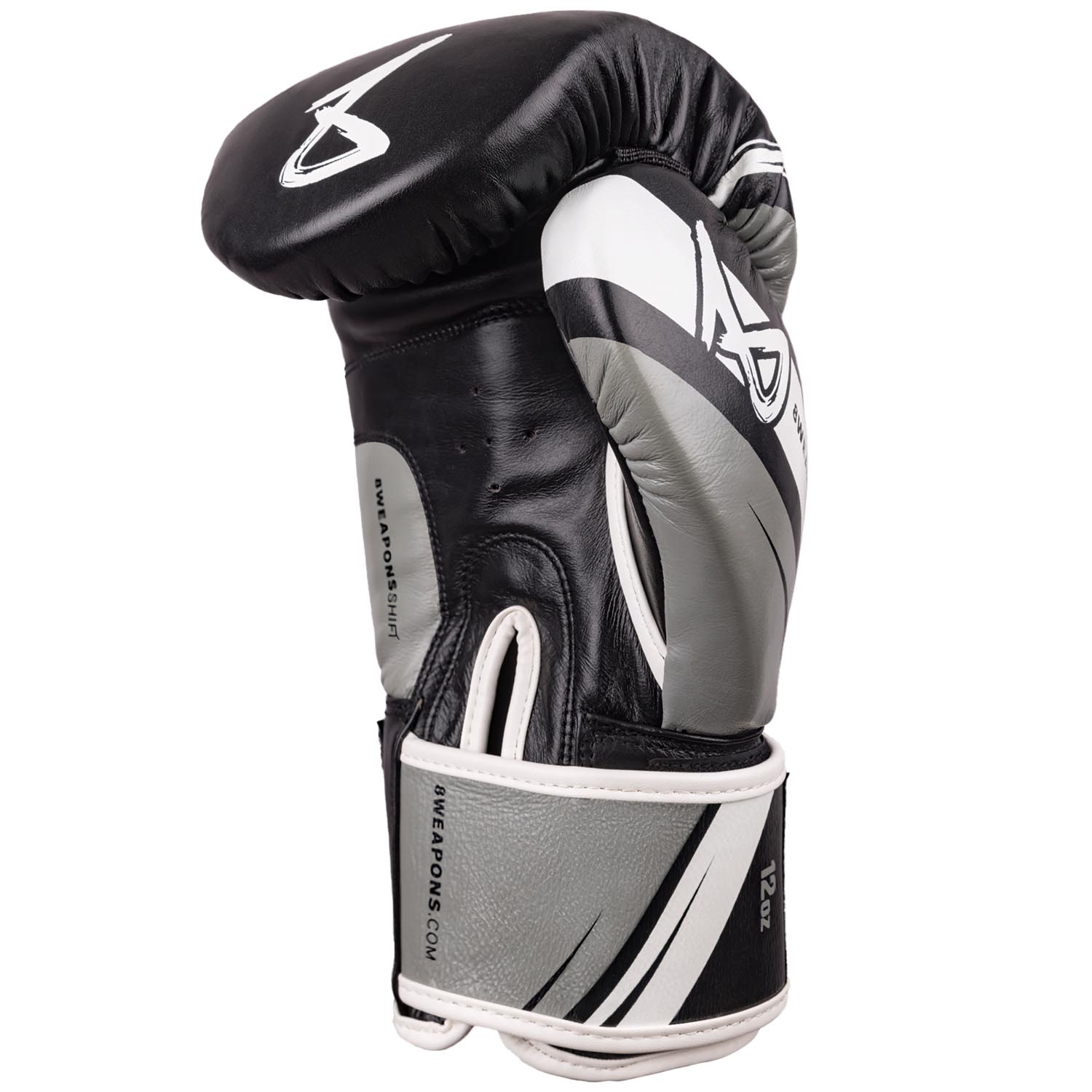 8 WEAPONS Boxing Gloves, Shift, black-white, 16 Oz