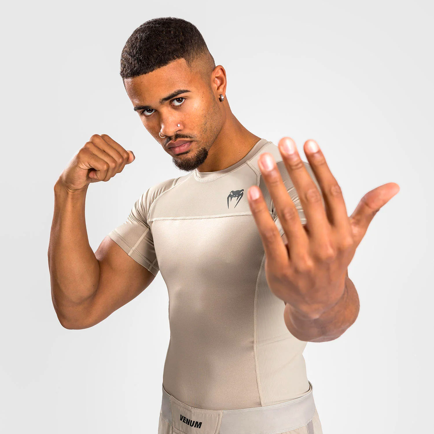 VENUM Rashguard, S/S, G-Fit Air, sand, L