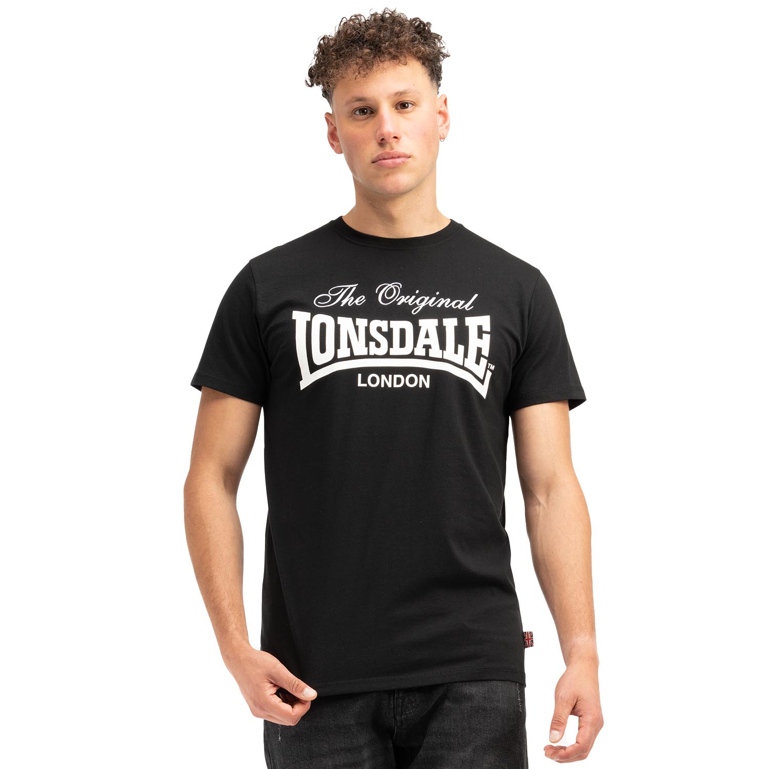Lonsdale T-Shirt, Colsbrook, black-white, S