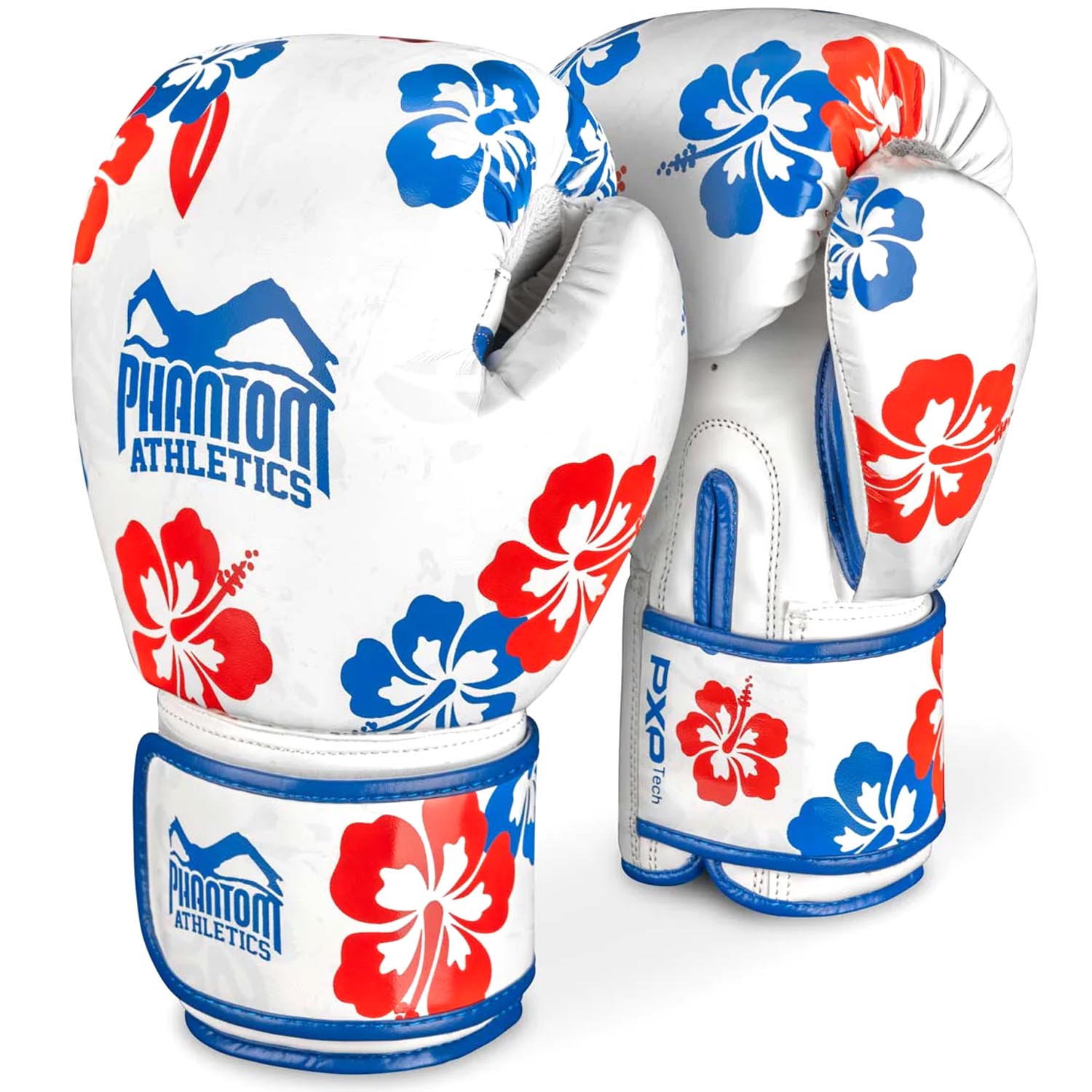 Phantom Athletics Boxing Gloves, Hawaii, white-blue-red, 10 Oz